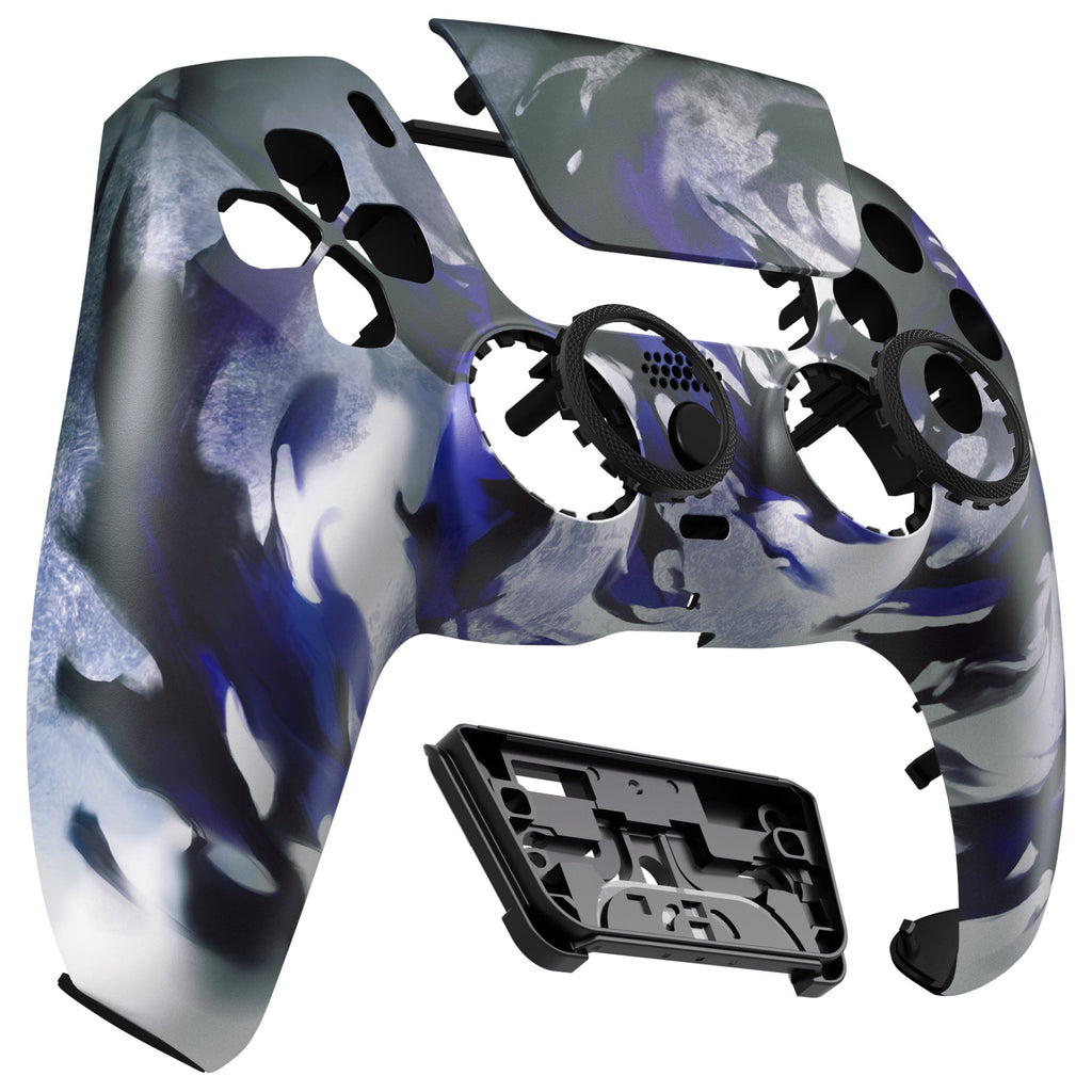 eXtremeRate LUNA Redesigned Replacement Front Shell with Touchpad Compatible with PS5 Controller BDM-010/020/030/040/050/060 - Shadow Magic eXtremeRate