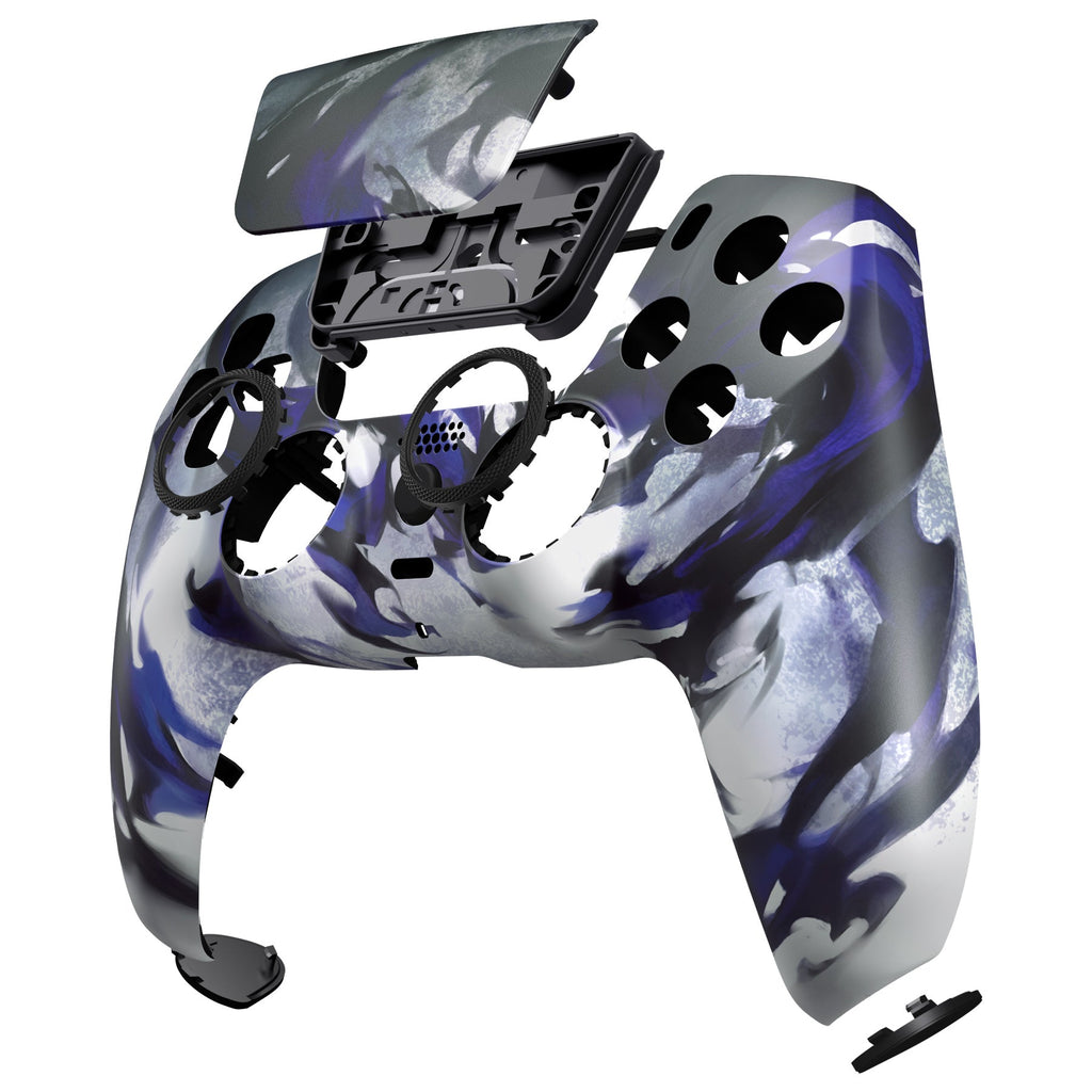 eXtremeRate LUNA Redesigned Replacement Front Shell with Touchpad Compatible with PS5 Controller BDM-010/020/030/040/050/060 - Shadow Magic eXtremeRate