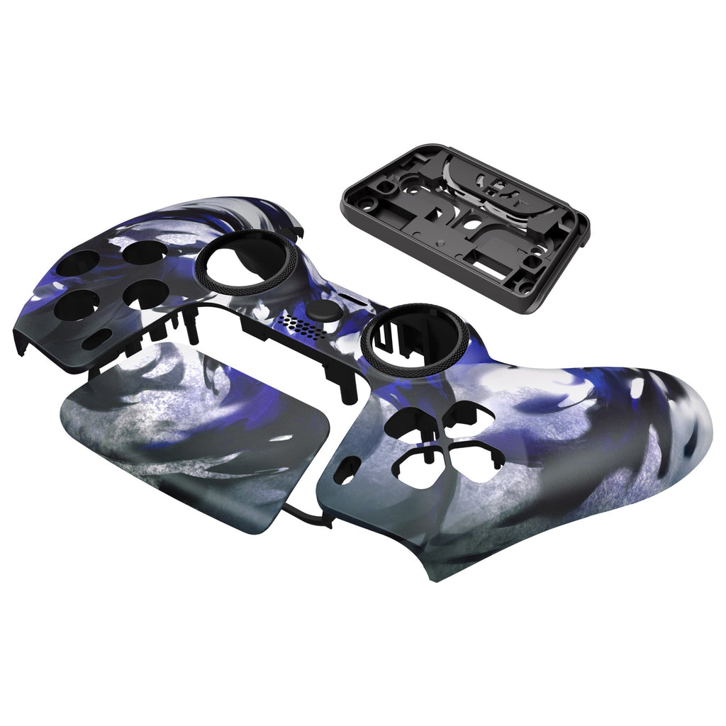 eXtremeRate LUNA Redesigned Replacement Front Shell with Touchpad Compatible with PS5 Controller BDM-010/020/030/040/050/060 - Shadow Magic eXtremeRate
