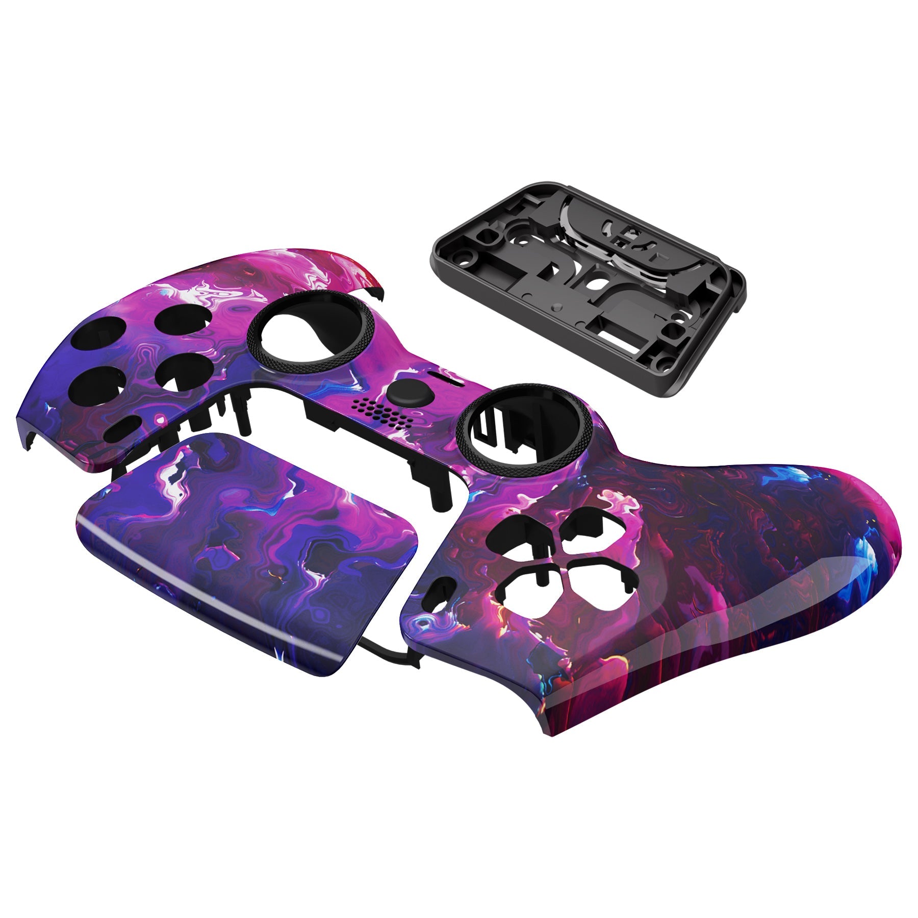 eXtremeRate LUNA Redesigned Replacement Front Shell with Touchpad Compatible with PS5 Controller BDM-010/020/030/040/050 - Surreal Lava eXtremeRate