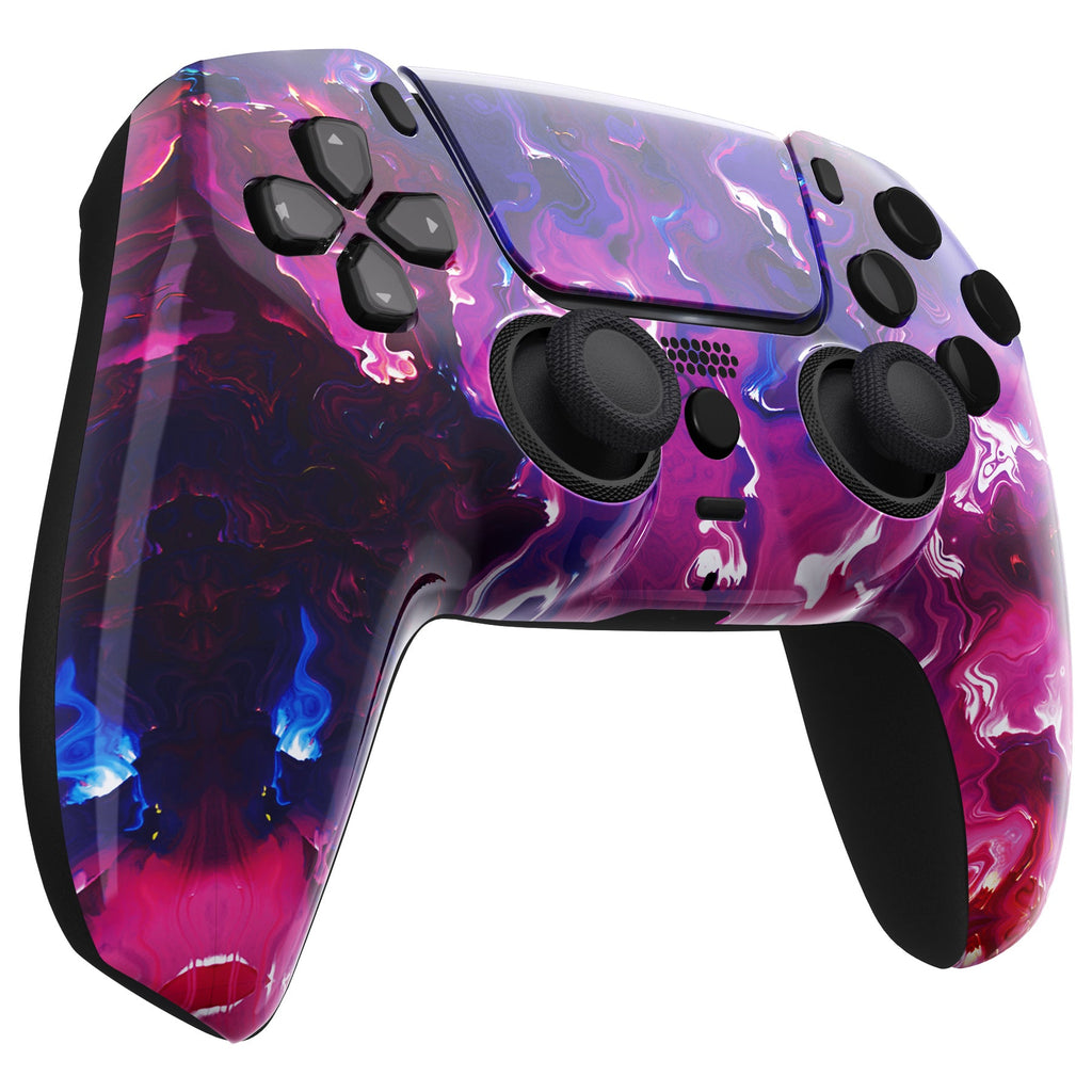 eXtremeRate LUNA Redesigned Replacement Front Shell with Touchpad Compatible with PS5 Controller BDM-010/020/030/040/050/060 - Surreal Lava eXtremeRate