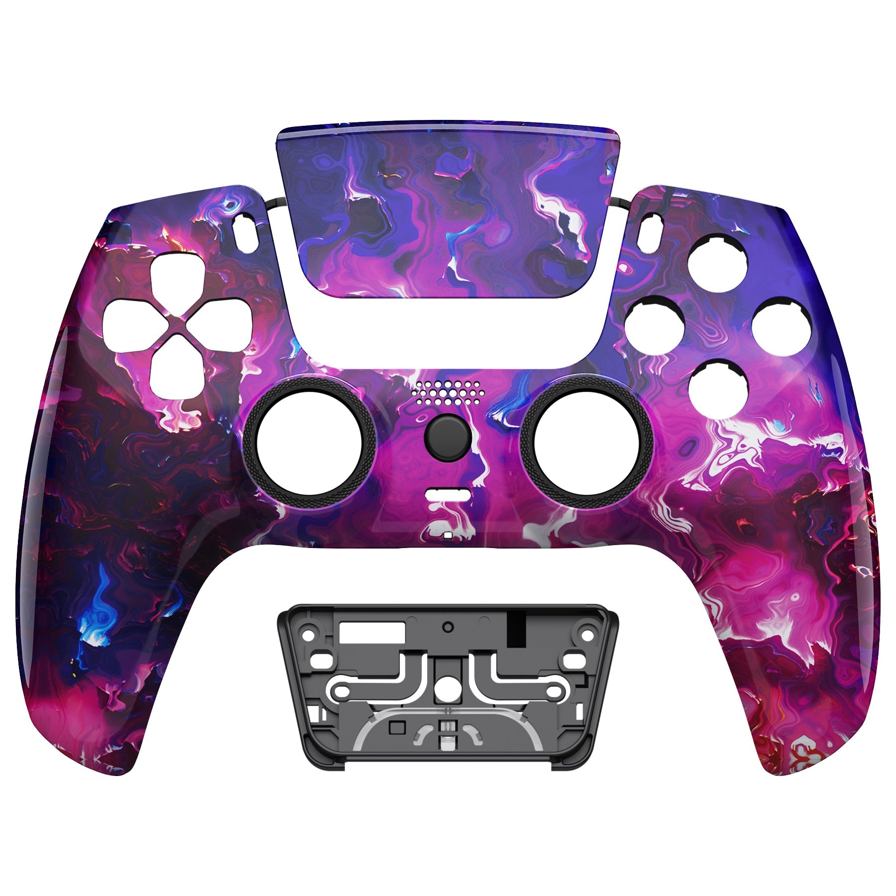 eXtremeRate LUNA Redesigned Replacement Front Shell with Touchpad Compatible with PS5 Controller BDM-010/020/030/040/050/060 - Surreal Lava eXtremeRate