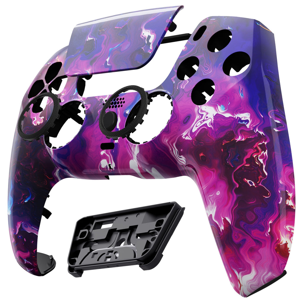 eXtremeRate LUNA Redesigned Replacement Front Shell with Touchpad Compatible with PS5 Controller BDM-010/020/030/040/050/060 - Surreal Lava eXtremeRate