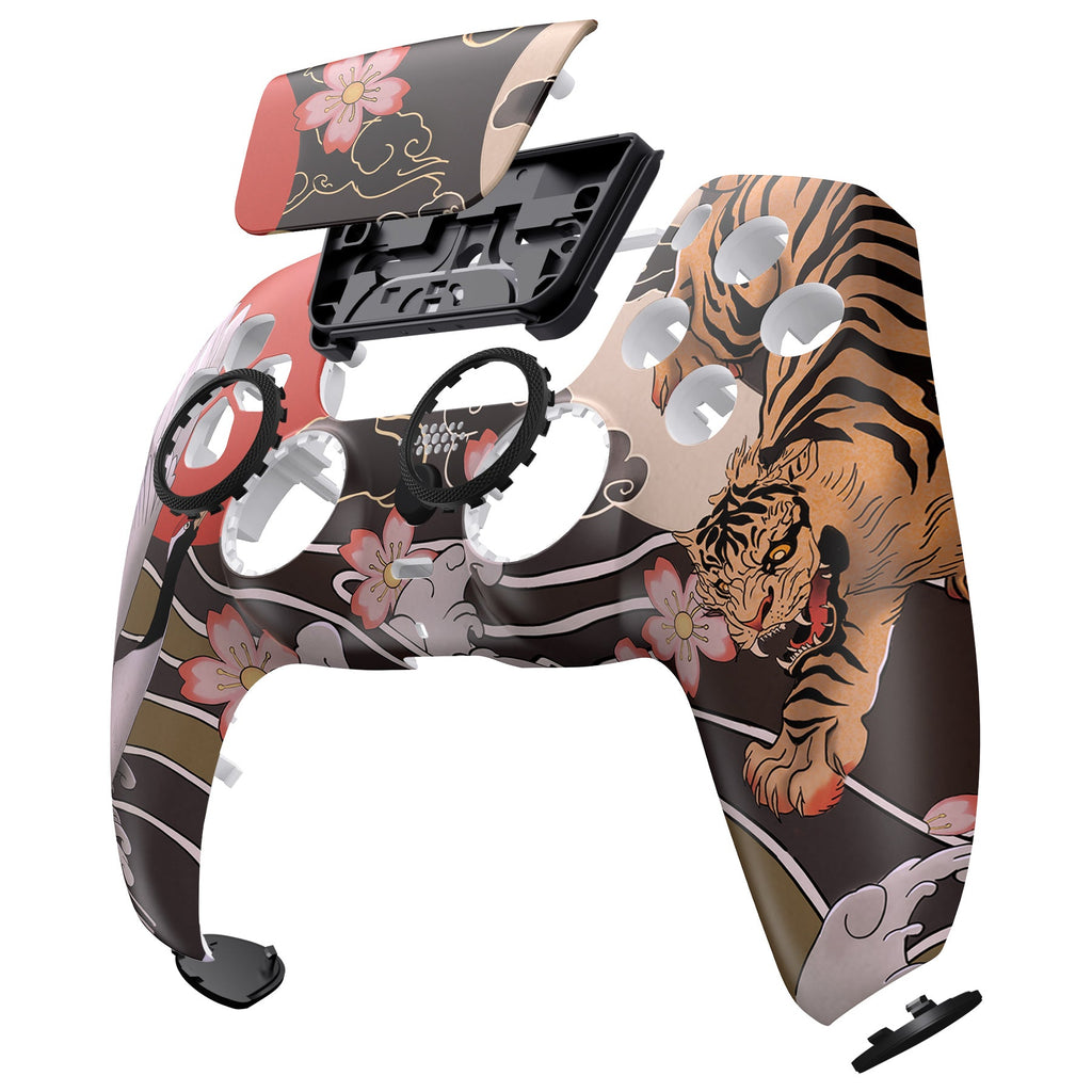 eXtremeRate LUNA Redesigned Replacement Front Shell with Touchpad Compatible with PS5 Controller BDM-010/020/030/040/050/060 - Tiger & Crane eXtremeRate