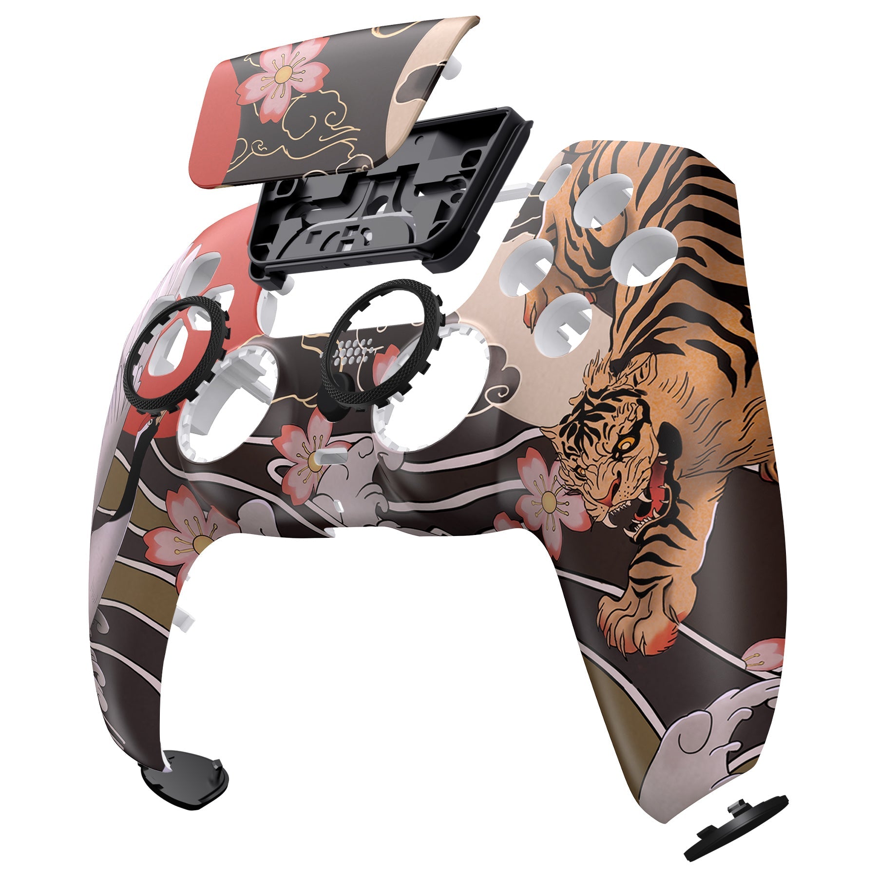 eXtremeRate LUNA Redesigned Replacement Front Shell with Touchpad Compatible with PS5 Controller BDM-010/020/030/040/050/060 - Tiger & Crane eXtremeRate