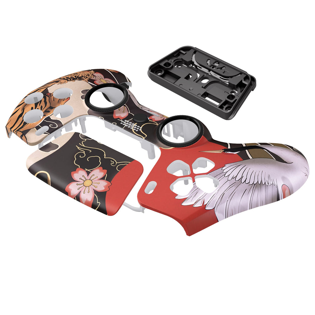eXtremeRate LUNA Redesigned Replacement Front Shell with Touchpad Compatible with PS5 Controller BDM-010/020/030/040/050/060 - Tiger & Crane eXtremeRate