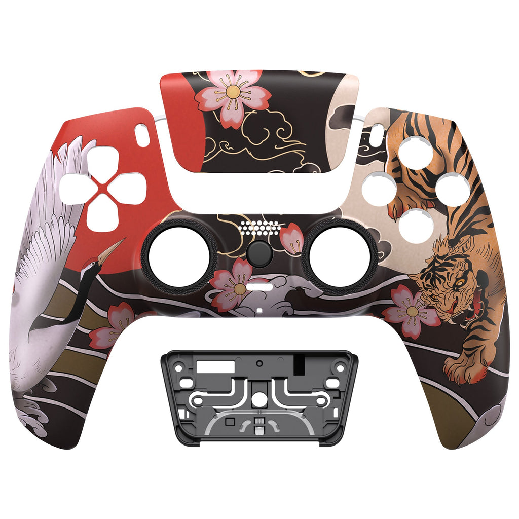 eXtremeRate LUNA Redesigned Replacement Front Shell with Touchpad Compatible with PS5 Controller BDM-010/020/030/040/050/060 - Tiger & Crane eXtremeRate