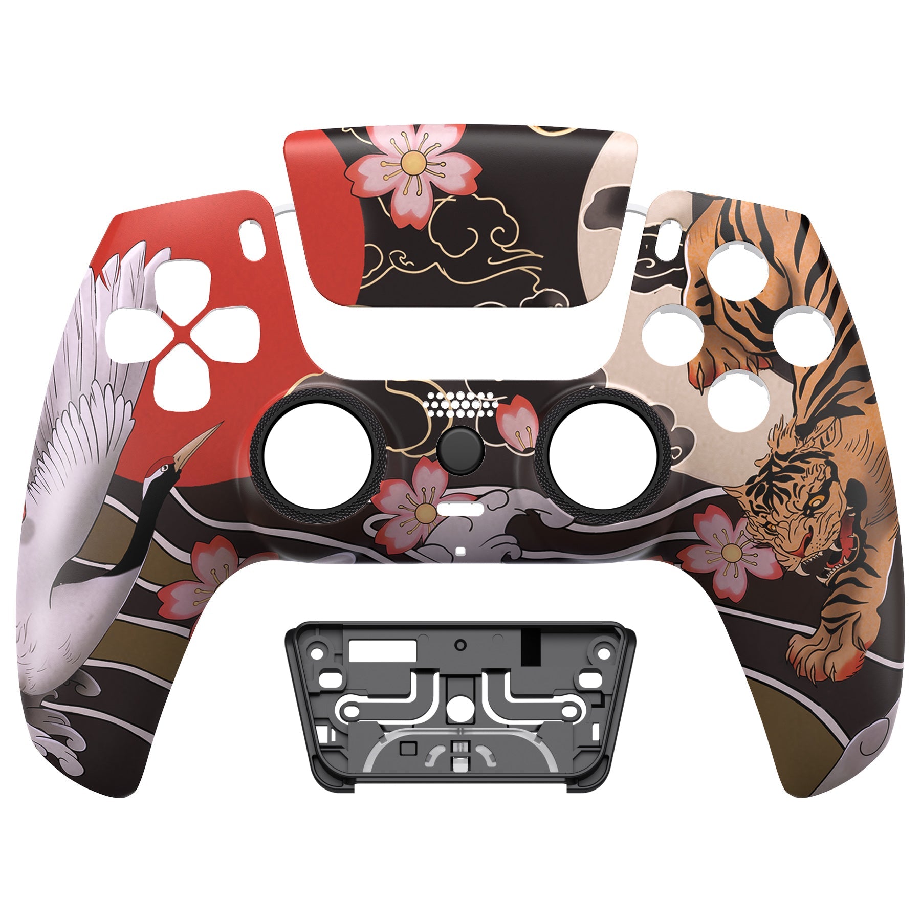 eXtremeRate LUNA Redesigned Replacement Front Shell with Touchpad Compatible with PS5 Controller BDM-010/020/030/040/050/060 - Tiger & Crane eXtremeRate