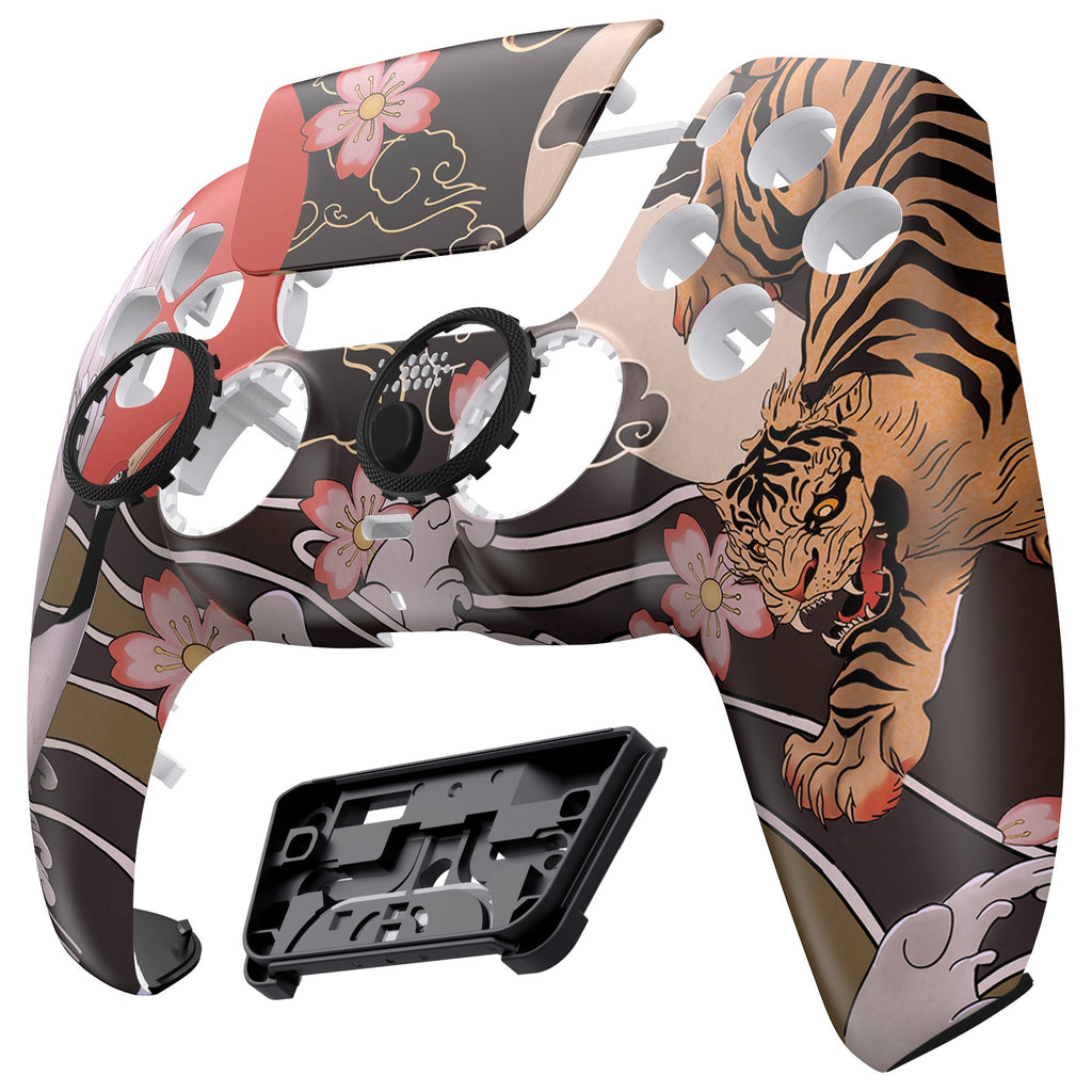 eXtremeRate LUNA Redesigned Replacement Front Shell with Touchpad Compatible with PS5 Controller BDM-010/020/030/040/050/060 - Tiger & Crane eXtremeRate
