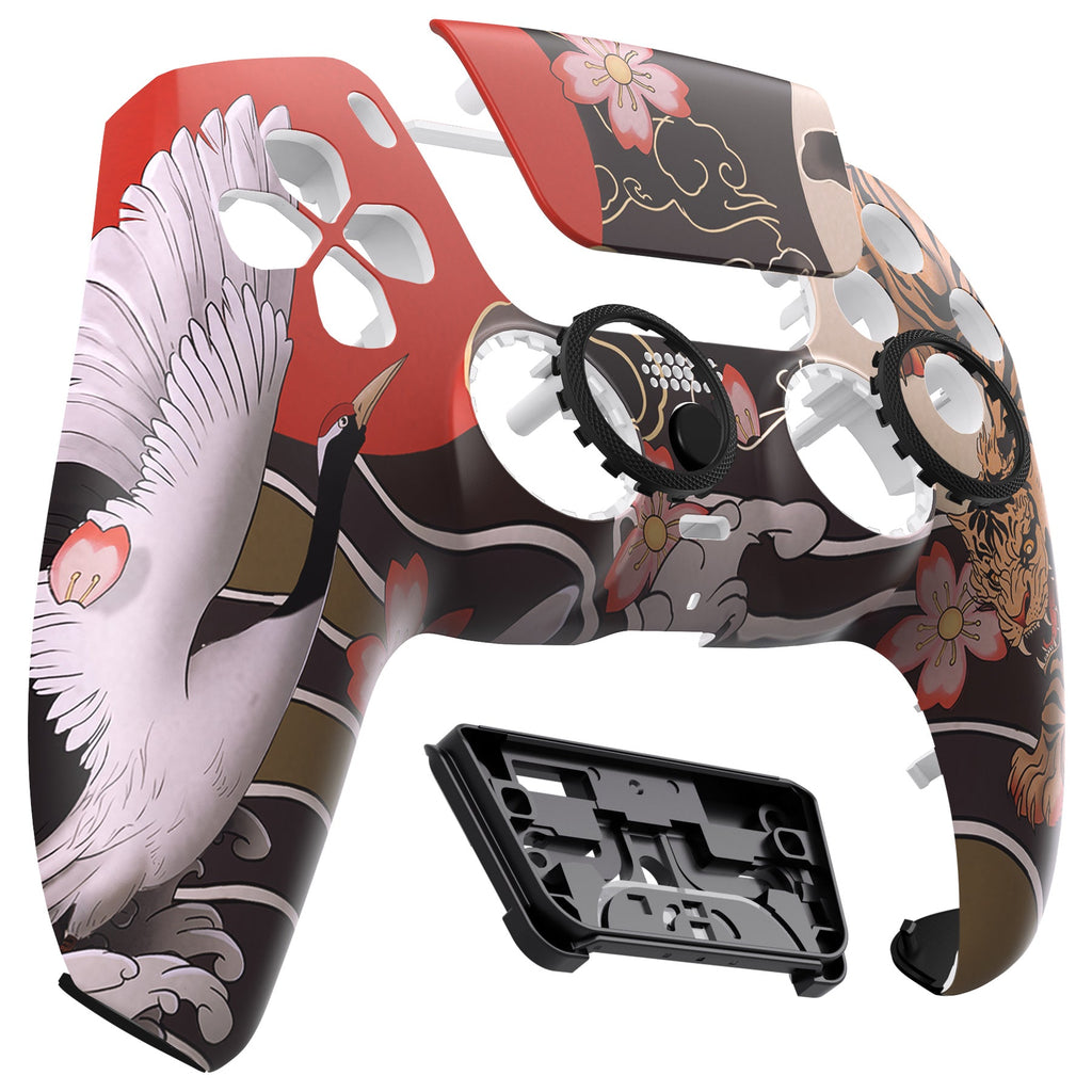 eXtremeRate LUNA Redesigned Replacement Front Shell with Touchpad Compatible with PS5 Controller BDM-010/020/030/040/050/060 - Tiger & Crane eXtremeRate