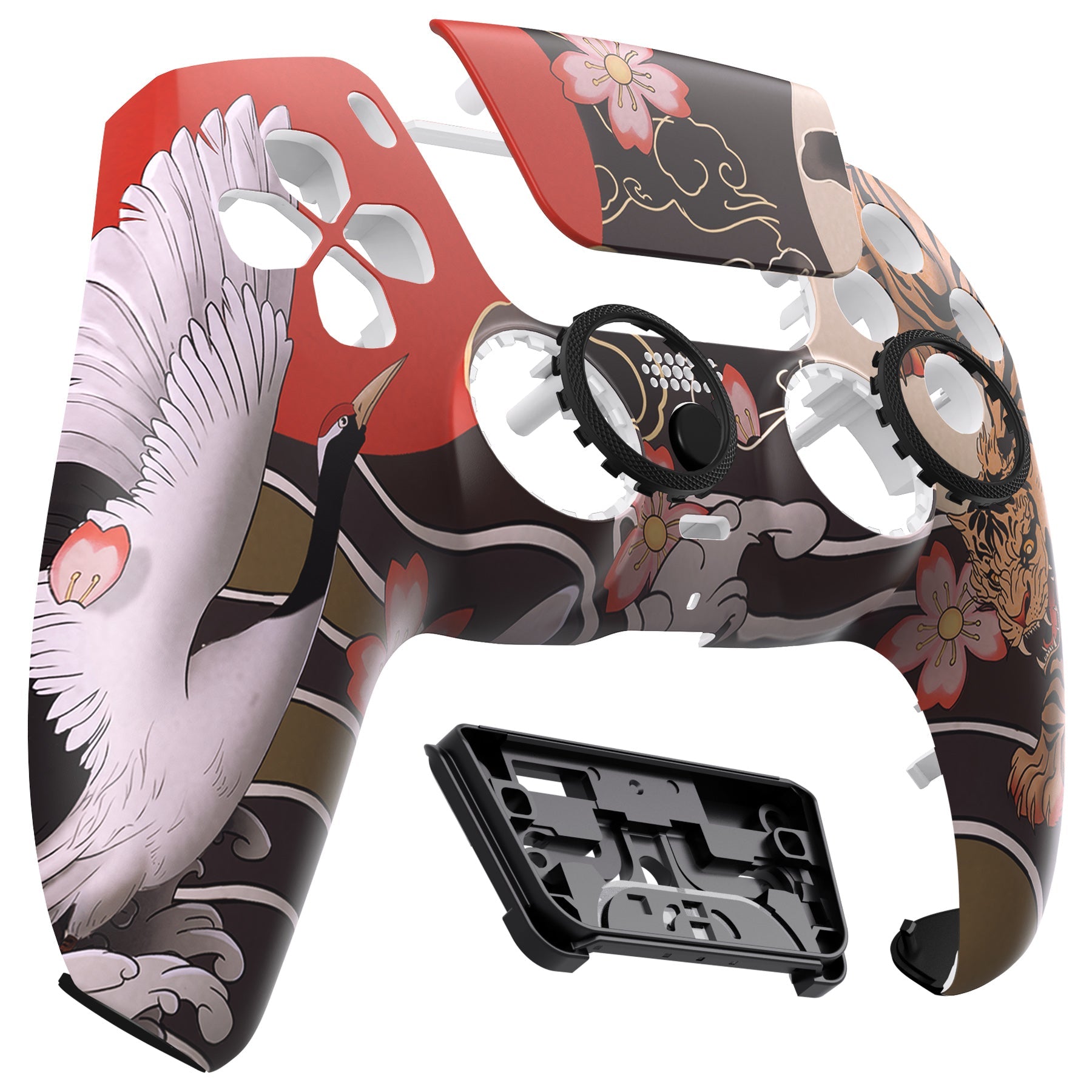 eXtremeRate LUNA Redesigned Replacement Front Shell with Touchpad Compatible with PS5 Controller BDM-010/020/030/040/050/060 - Tiger & Crane eXtremeRate