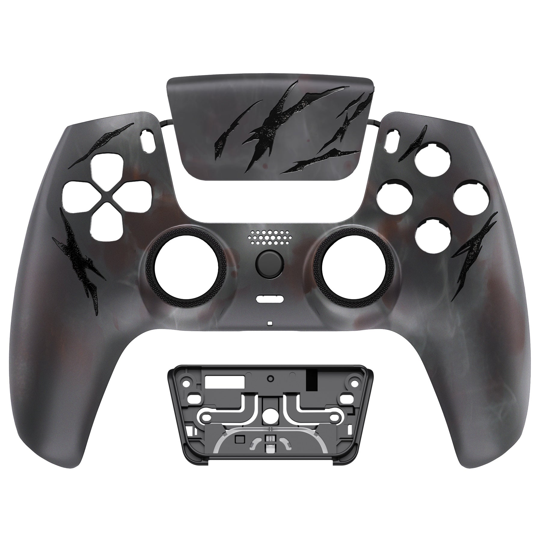 eXtremeRate LUNA Redesigned Replacement Front Shell with Touchpad Compatible with PS5 Controller BDM-010/020/030/040/050 - Blood Mist eXtremeRate