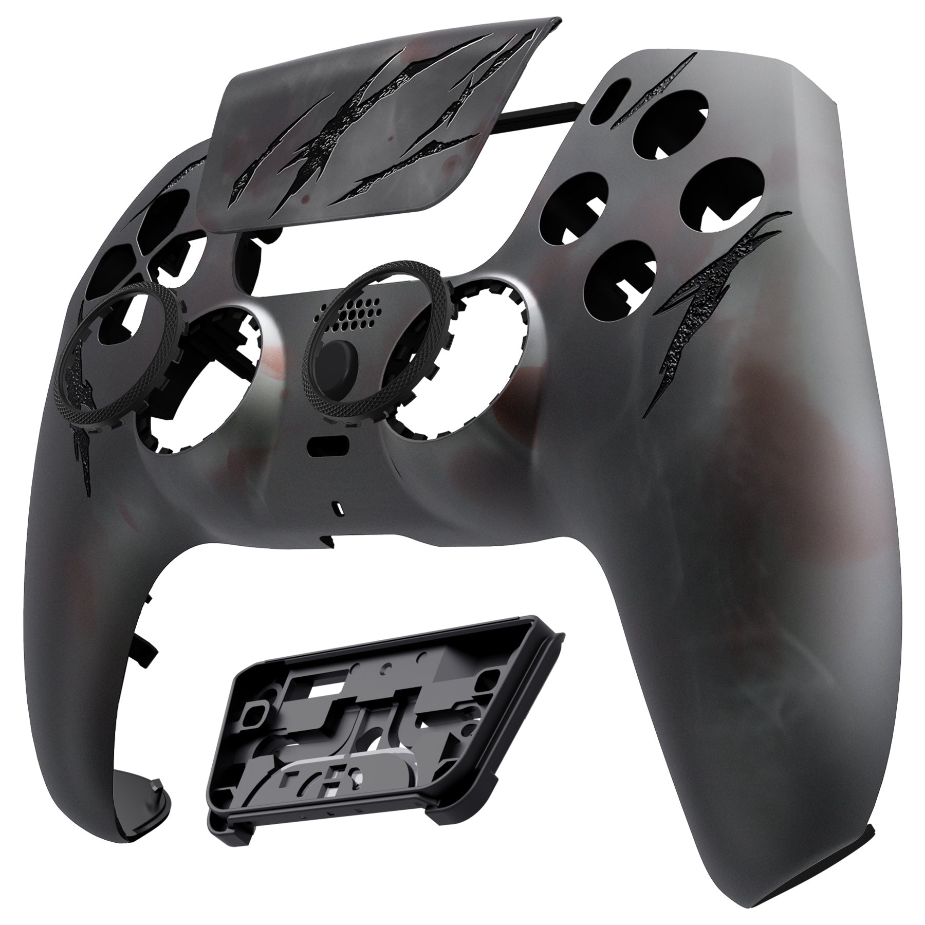 eXtremeRate LUNA Redesigned Replacement Front Shell with Touchpad Compatible with PS5 Controller BDM-010/020/030/040/050 - Blood Mist eXtremeRate