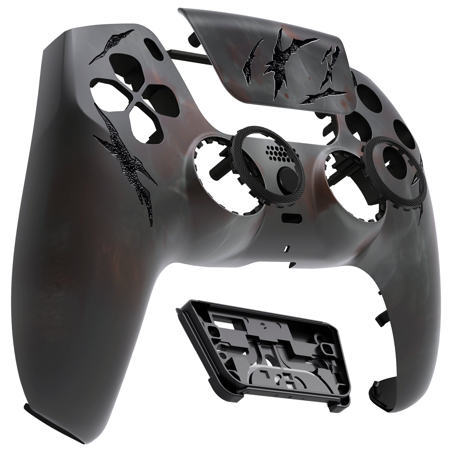 eXtremeRate LUNA Redesigned Replacement Front Shell with Touchpad Compatible with PS5 Controller BDM-010/020/030/040/050 - Blood Mist eXtremeRate