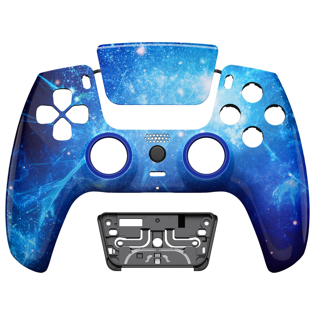 eXtremeRate LUNA Redesigned Replacement Front Shell with Touchpad Compatible with PS5 Controller BDM-010/020/030/040/050 - Blue Nebula eXtremeRate