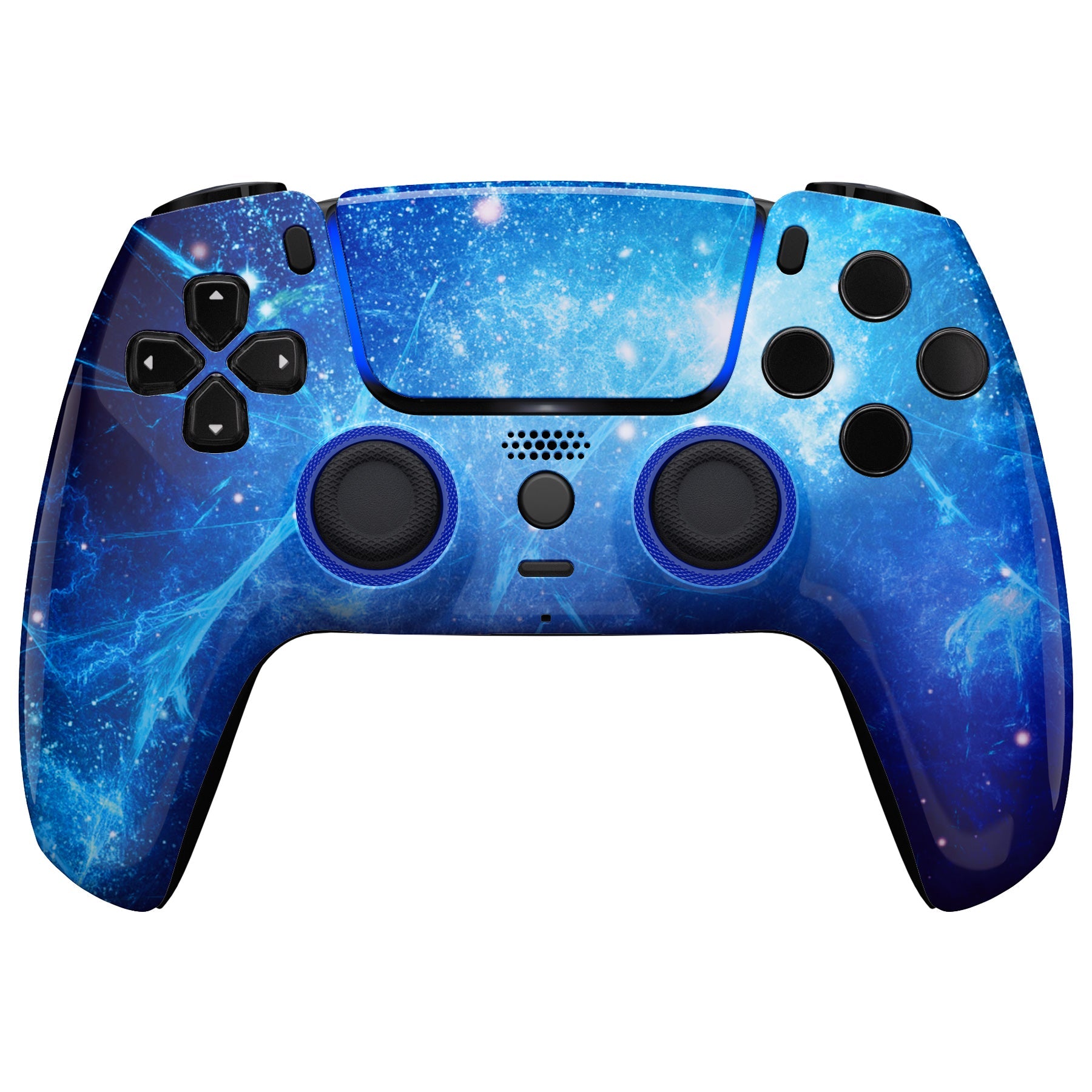 eXtremeRate LUNA Redesigned Replacement Front Shell with Touchpad Compatible with PS5 Controller BDM-010/020/030/040/050 - Blue Nebula eXtremeRate