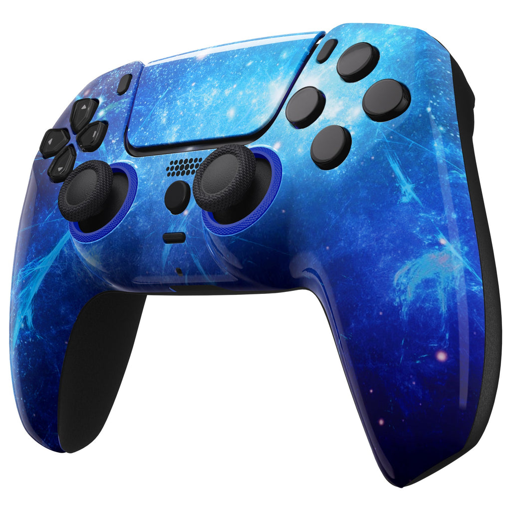 eXtremeRate LUNA Redesigned Replacement Front Shell with Touchpad Compatible with PS5 Controller BDM-010/020/030/040/050 - Blue Nebula eXtremeRate