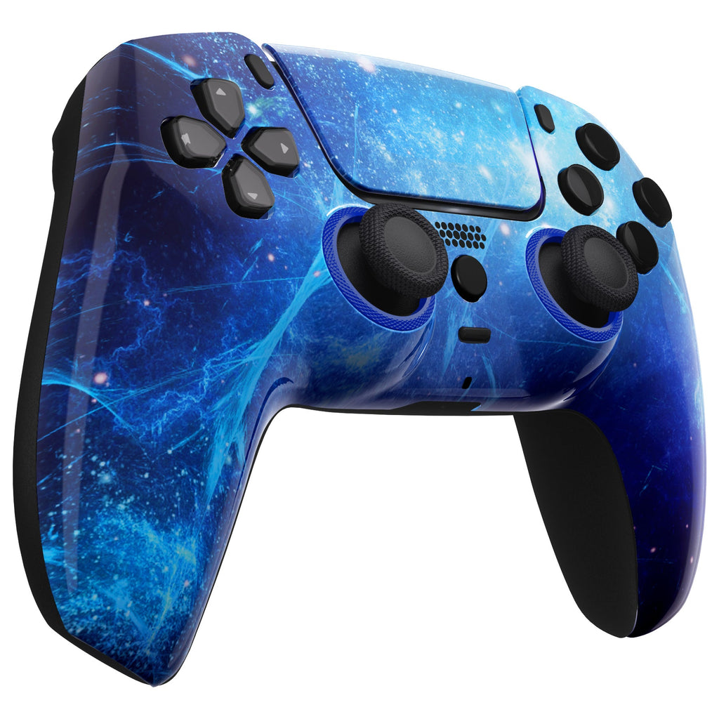 eXtremeRate LUNA Redesigned Replacement Front Shell with Touchpad Compatible with PS5 Controller BDM-010/020/030/040/050 - Blue Nebula eXtremeRate