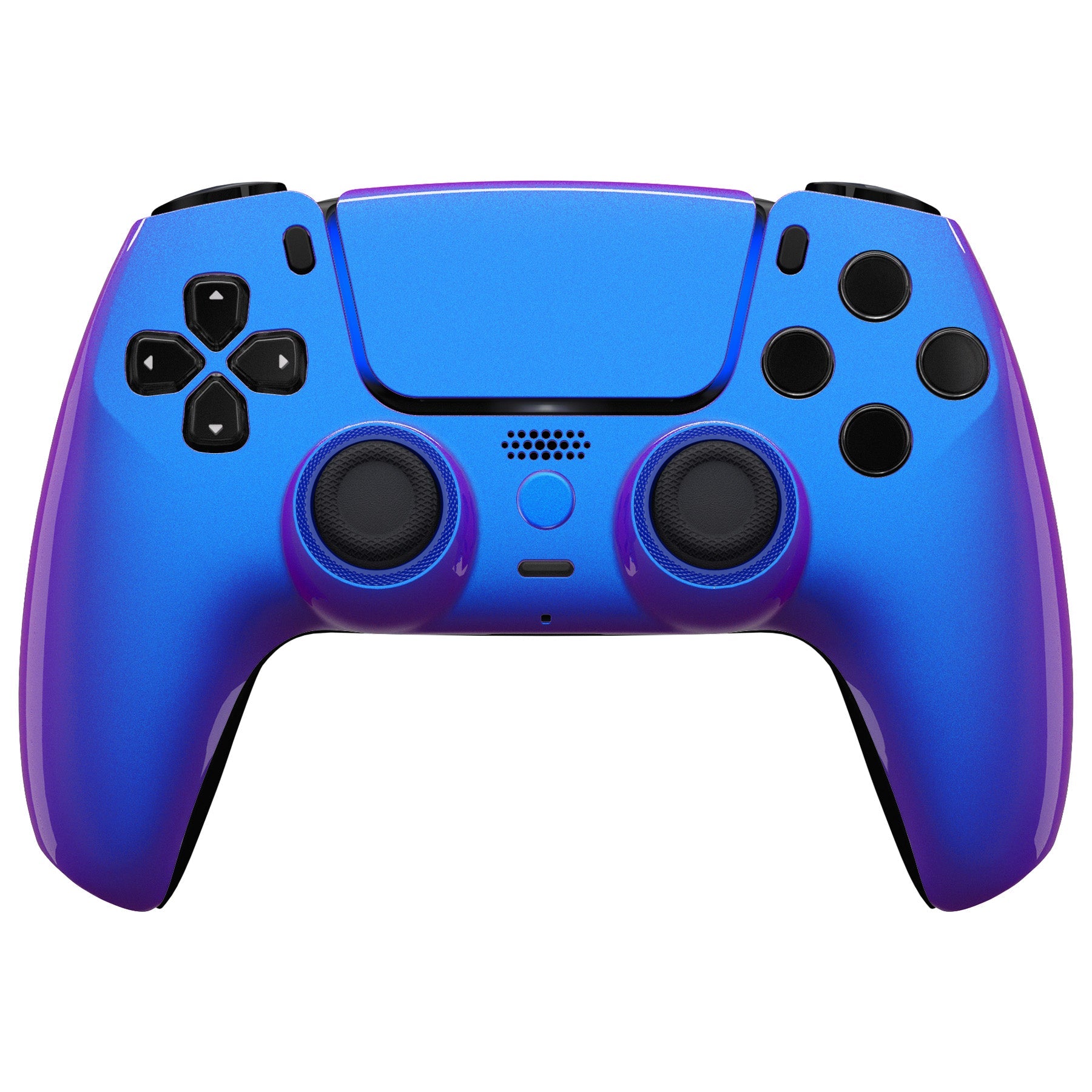 eXtremeRate LUNA Redesigned Replacement Front Shell with Touchpad Compatible with PS5 Controller BDM-010/020/030/040/050 - Chameleon Purple Blue eXtremeRate