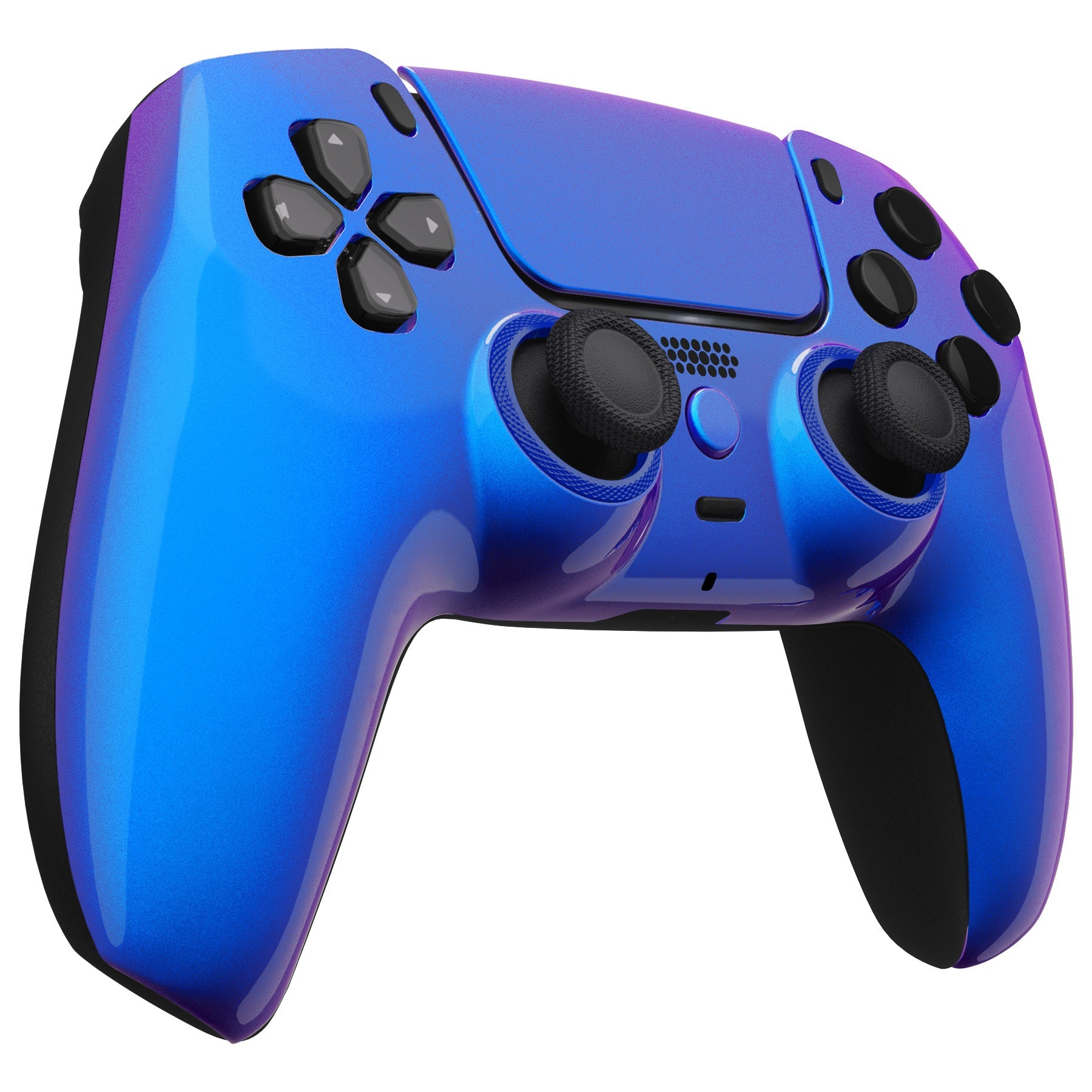 eXtremeRate LUNA Redesigned Replacement Front Shell with Touchpad Compatible with PS5 Controller BDM-010/020/030/040/050/060 - Chameleon Purple Blue eXtremeRate