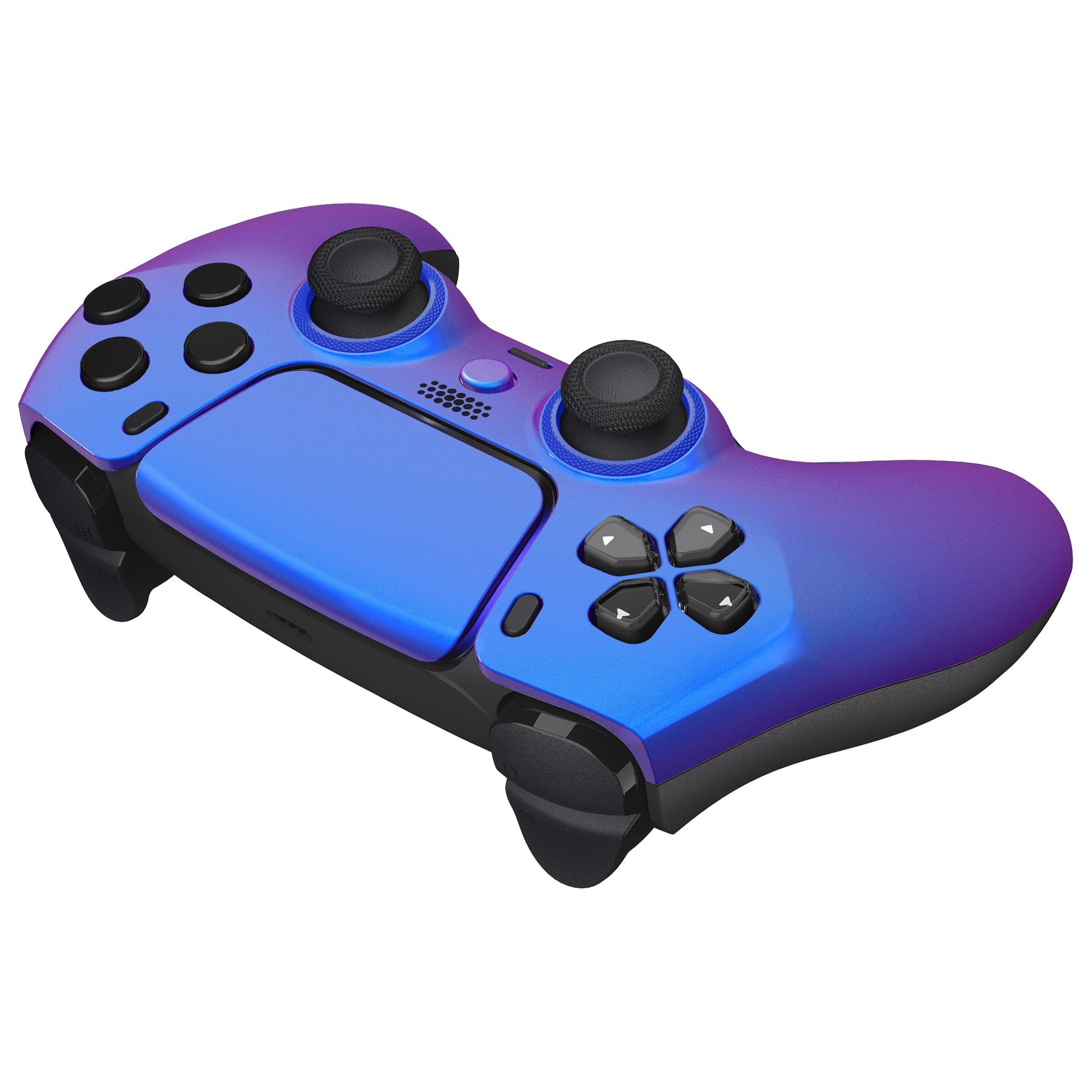 eXtremeRate LUNA Redesigned Replacement Front Shell with Touchpad Compatible with PS5 Controller BDM-010/020/030/040/050 - Chameleon Purple Blue eXtremeRate
