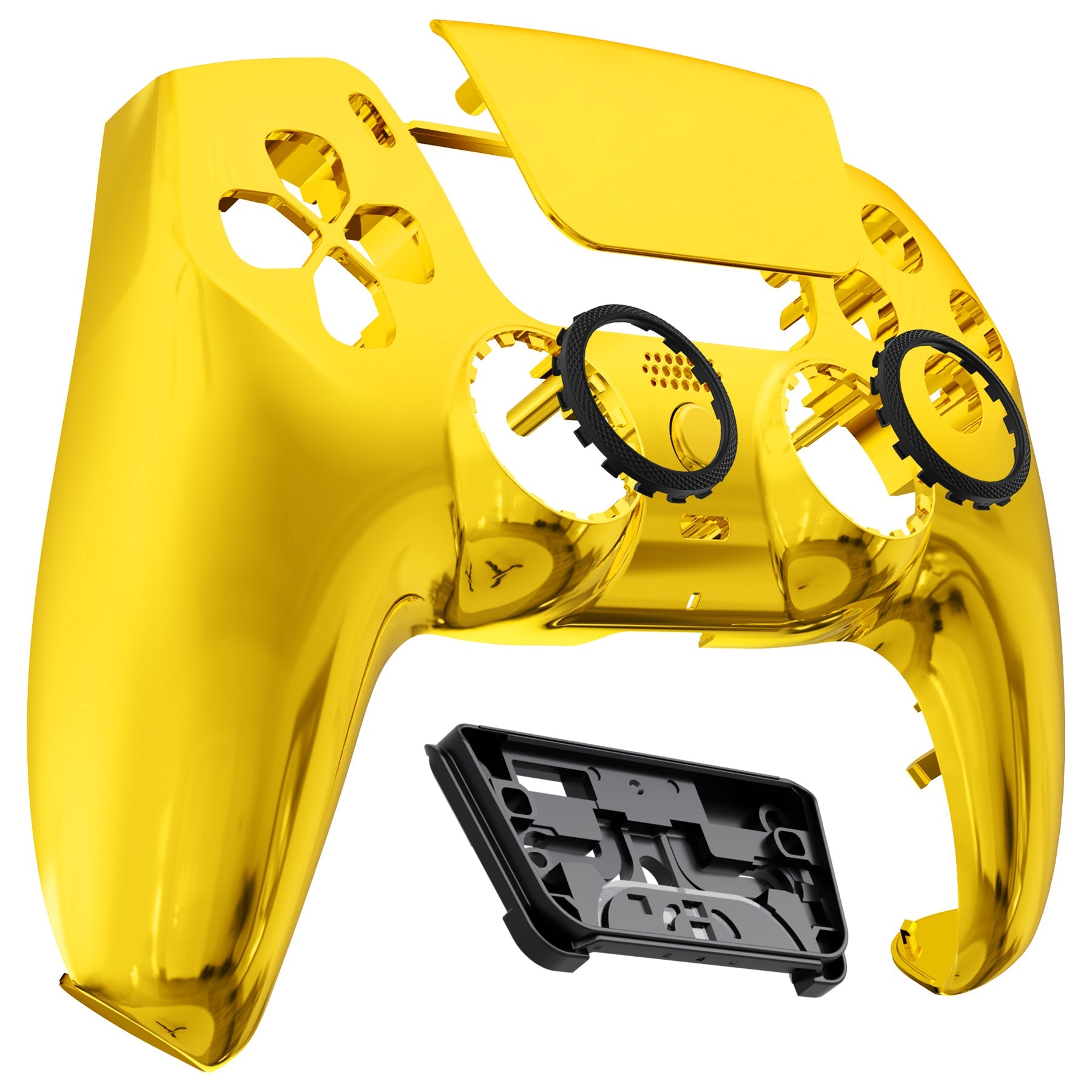 eXtremeRate LUNA Redesigned Replacement Front Shell with Touchpad Compatible with PS5 Controller BDM-010/020/030/040/050/060 - Chrome Gold eXtremeRate