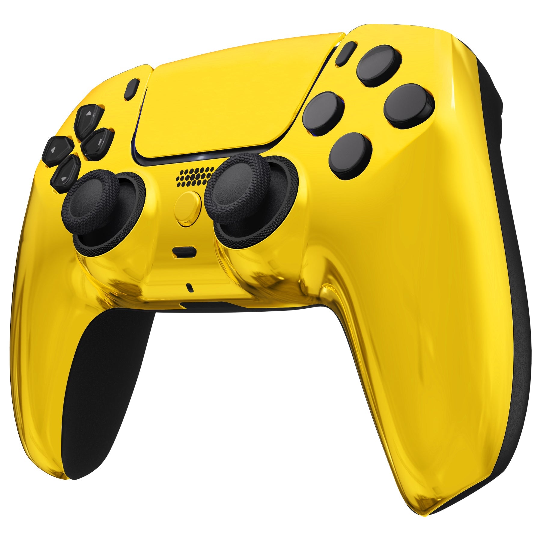eXtremeRate LUNA Redesigned Replacement Front Shell with Touchpad Compatible with PS5 Controller BDM-010/020/030/040/050/060 - Chrome Gold eXtremeRate