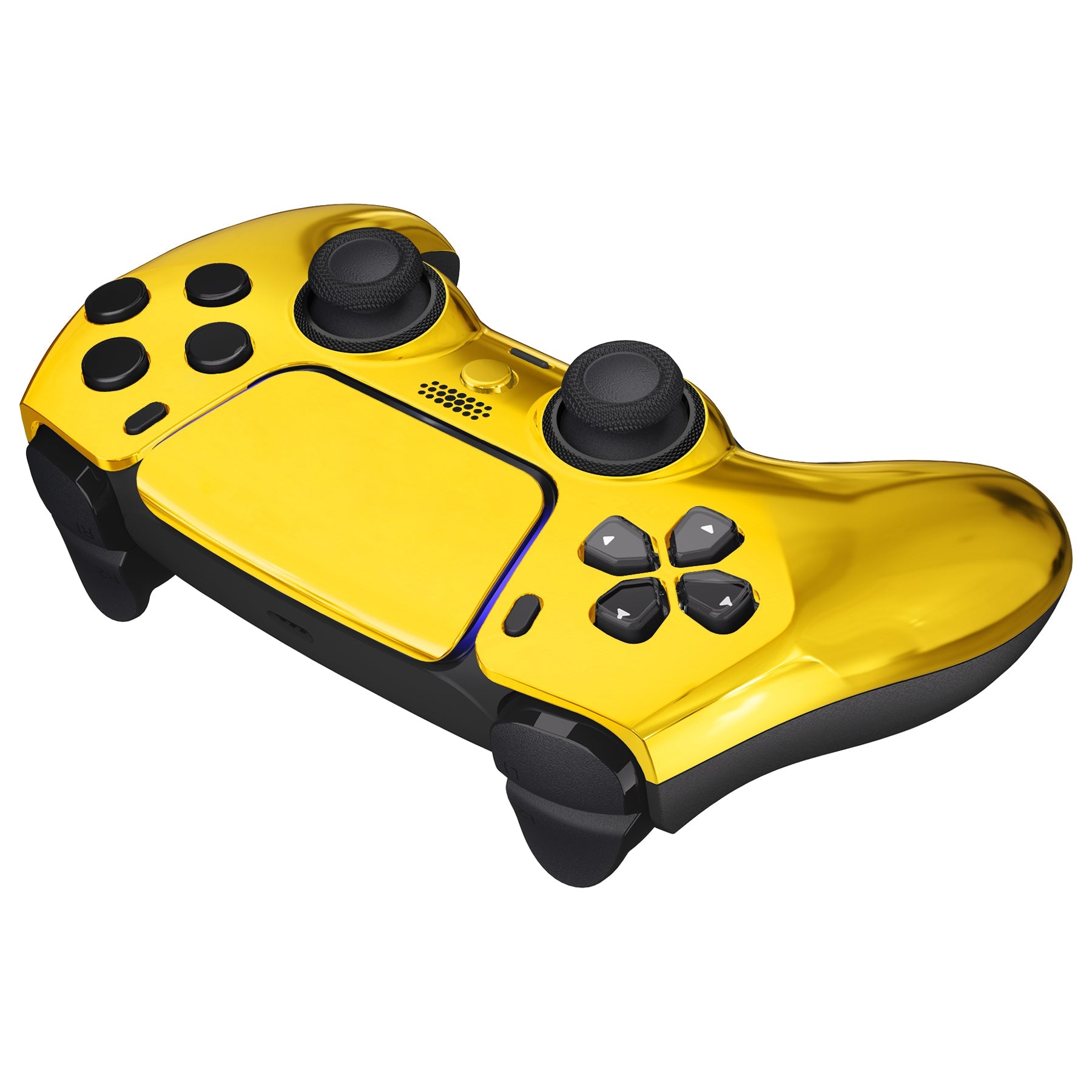 eXtremeRate LUNA Redesigned Replacement Front Shell with Touchpad Compatible with PS5 Controller BDM-010/020/030/040/050/060 - Chrome Gold eXtremeRate