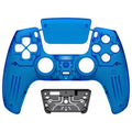 eXtremeRate LUNA Redesigned Replacement Front Shell with Touchpad Compatible with PS5 Controller BDM-010/020/030/040/050- Clear Blue eXtremeRate