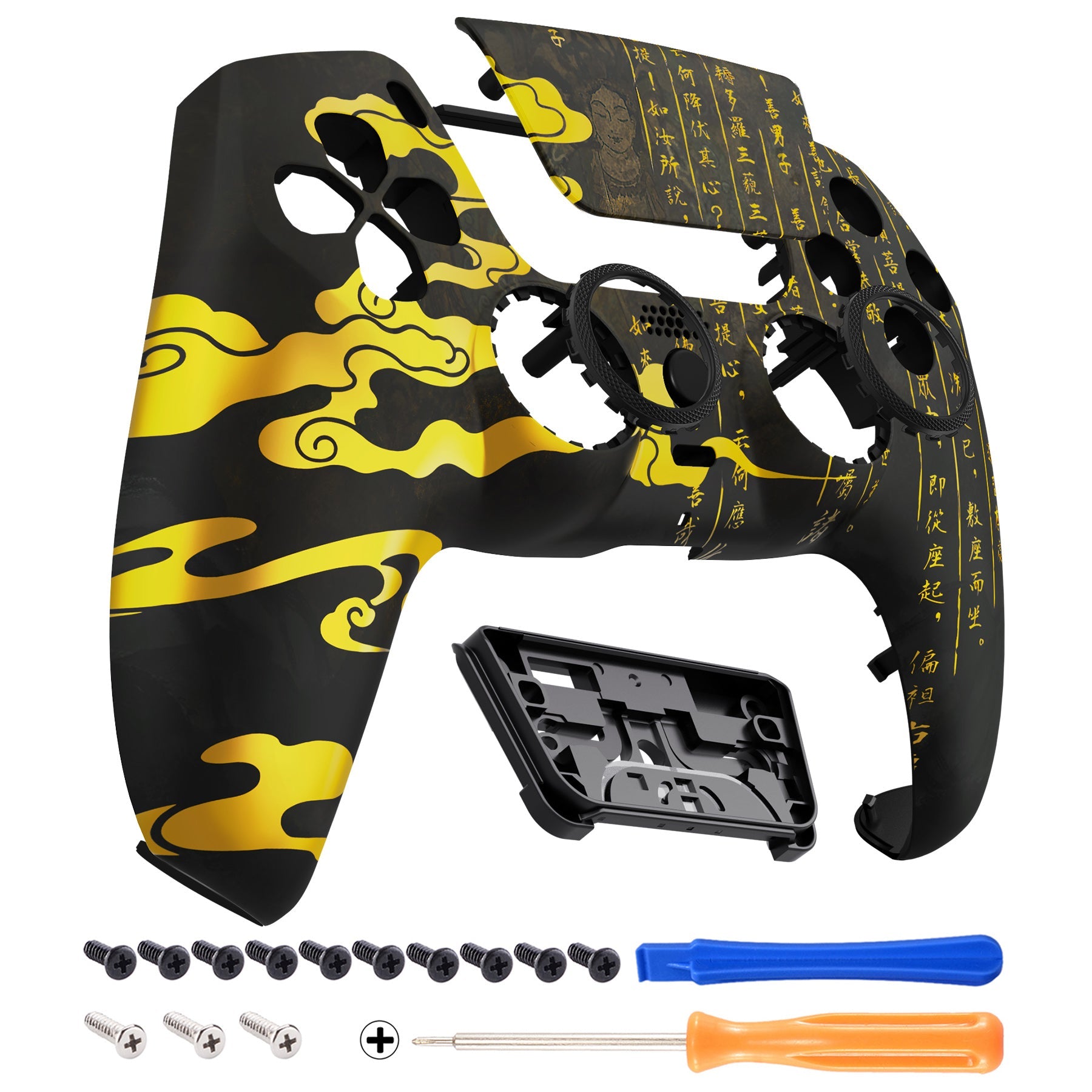 eXtremeRate LUNA Redesigned Replacement Front Shell with Touchpad Compatible with PS5 Controller BDM-010/020/030/040/050 - Eastern Myth eXtremeRate