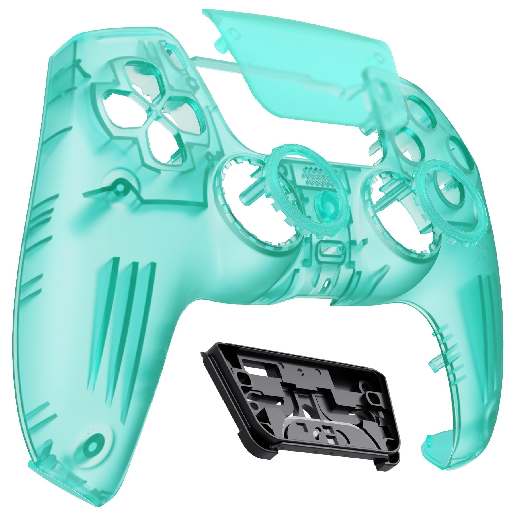 eXtremeRate LUNA Redesigned Replacement Front Shell with Touchpad Compatible with PS5 Controller BDM-010/020/030/040/050 - Emerald Green eXtremeRate