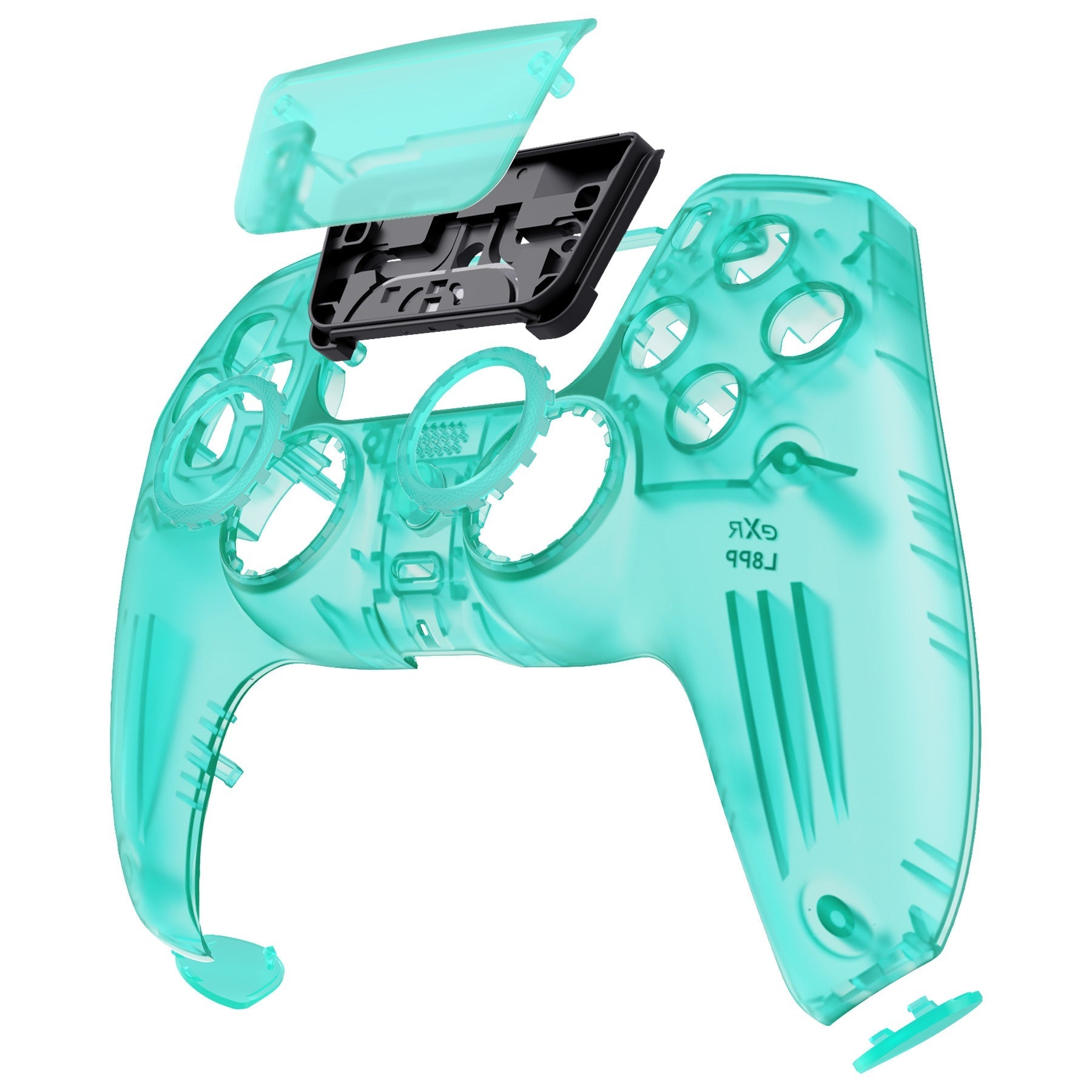 eXtremeRate LUNA Redesigned Replacement Front Shell with Touchpad Compatible with PS5 Controller BDM-010/020/030/040/050 - Emerald Green eXtremeRate