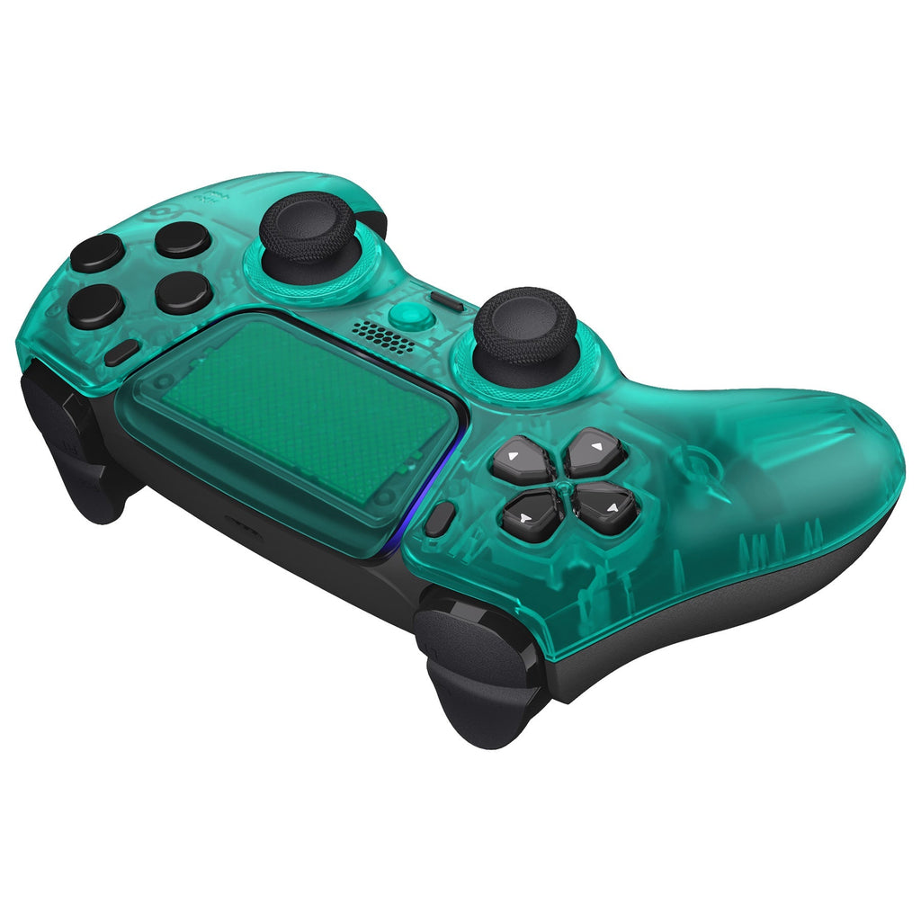 eXtremeRate LUNA Redesigned Replacement Front Shell with Touchpad Compatible with PS5 Controller BDM-010/020/030/040/050 - Emerald Green eXtremeRate
