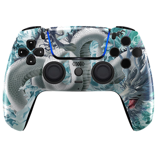 eXtremeRate LUNA Redesigned Replacement Front Shell with Touchpad Compatible with PS5 Controller BDM-010/020/030/040/050 - Jade Dragon - Cloud Dominator eXtremeRate