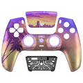 eXtremeRate LUNA Redesigned Replacement Front Shell with Touchpad Compatible with PS5 Controller BDM-010/020/030/040/050/060 - Neon Miami eXtremeRate