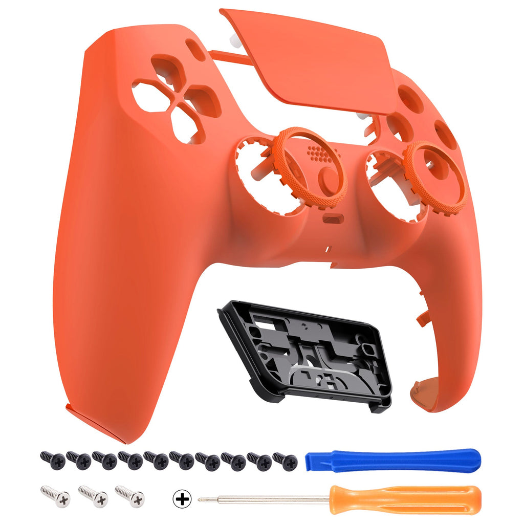 eXtremeRate LUNA Redesigned Replacement Front Shell with Touchpad Compatible with PS5 Controller BDM-010/020/030/040/050 - Orange eXtremeRate