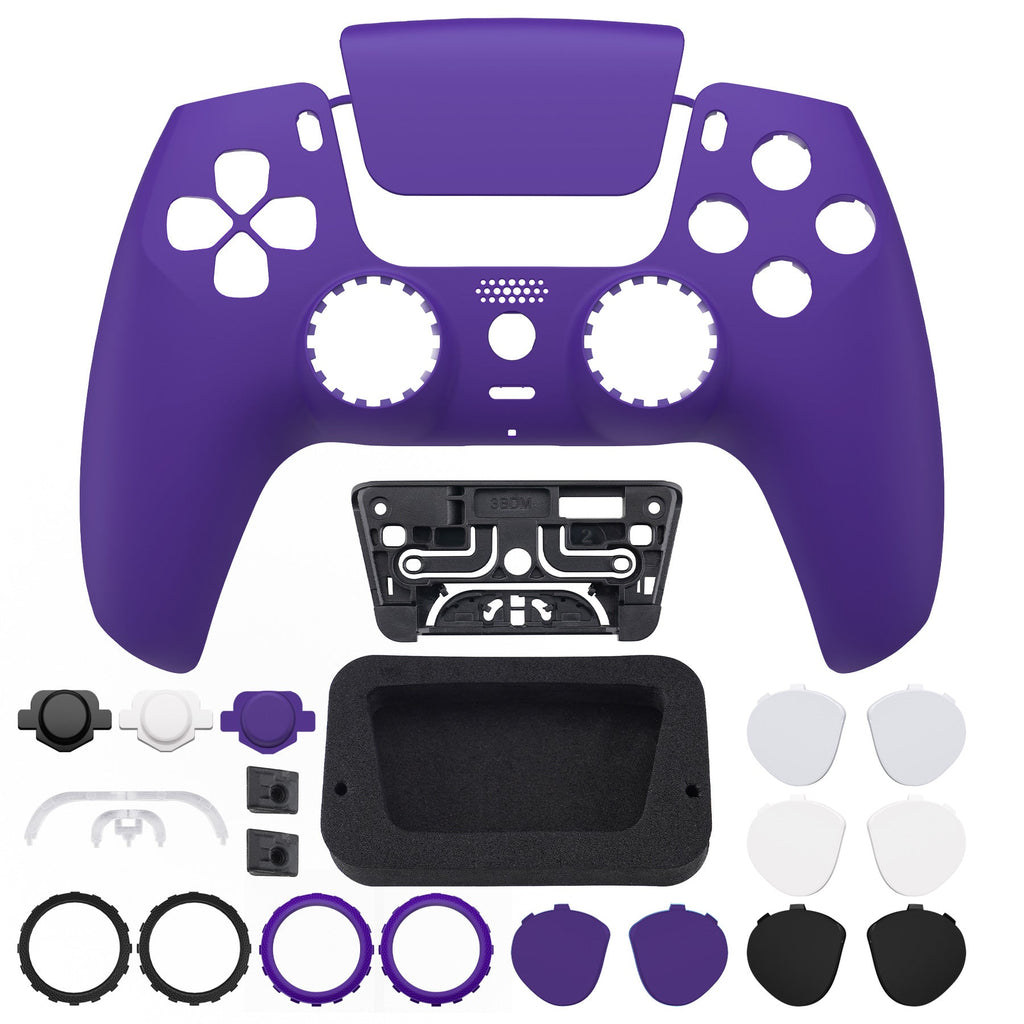 eXtremeRate LUNA Redesigned Replacement Front Shell with Touchpad Compatible with PS5 Controller BDM-010/020/030/040/050/060 - Purple eXtremeRate