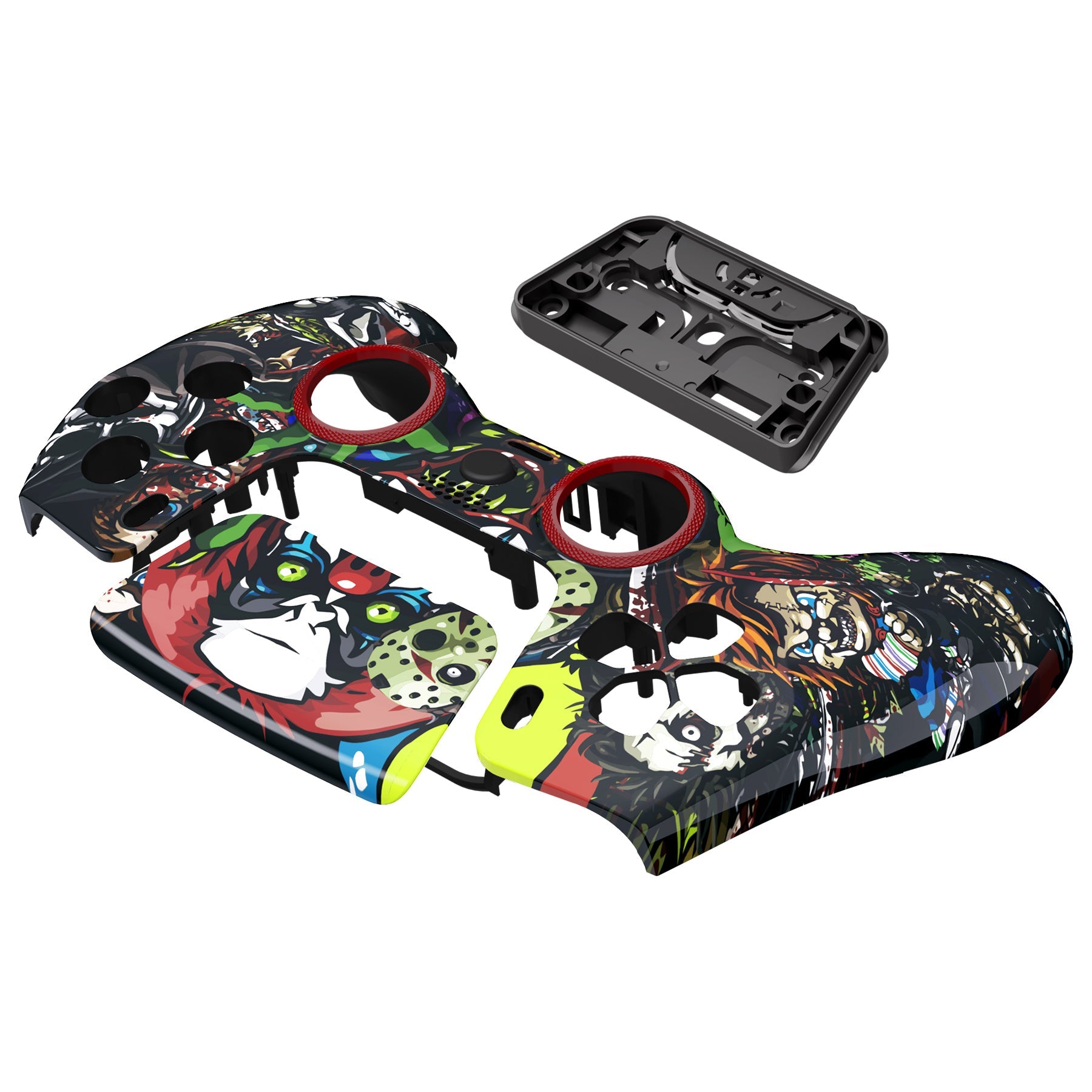 eXtremeRate LUNA Redesigned Replacement Front Shell with Touchpad Compatible with PS5 Controller BDM-010/020/030/040/050/060 - Scary Party eXtremeRate