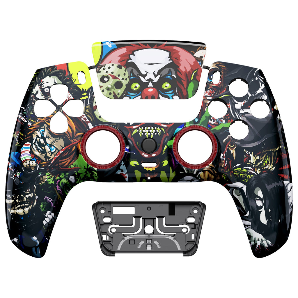 eXtremeRate LUNA Redesigned Replacement Front Shell with Touchpad Compatible with PS5 Controller BDM-010/020/030/040/050/060 - Scary Party eXtremeRate