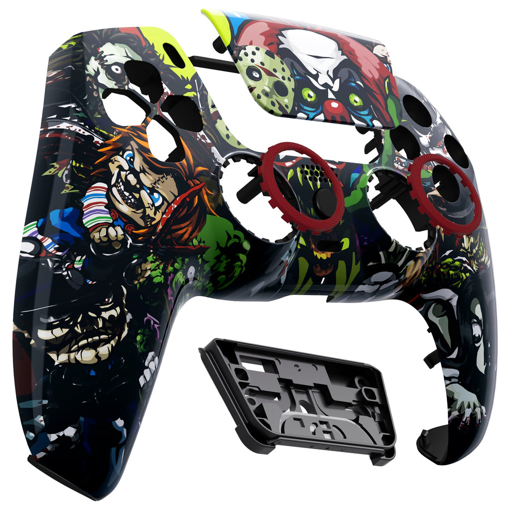 eXtremeRate LUNA Redesigned Replacement Front Shell with Touchpad Compatible with PS5 Controller BDM-010/020/030/040/050/060 - Scary Party eXtremeRate