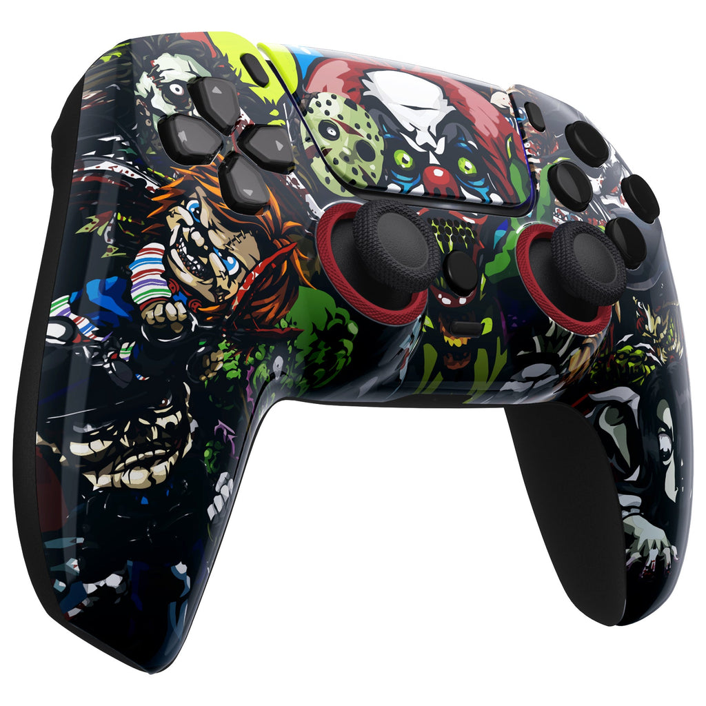 eXtremeRate LUNA Redesigned Replacement Front Shell with Touchpad Compatible with PS5 Controller BDM-010/020/030/040/050/060 - Scary Party eXtremeRate