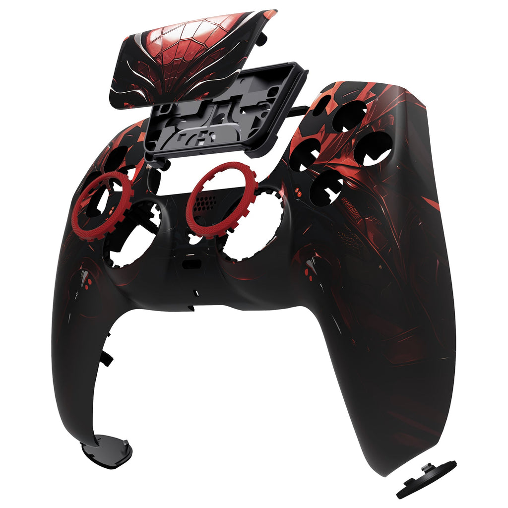 eXtremeRate LUNA Redesigned Replacement Front Shell with Touchpad Compatible with PS5 Controller BDM-010/020/030/040/050 - Spider Armor eXtremeRate