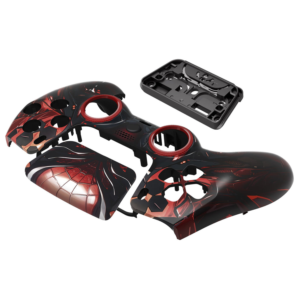 eXtremeRate LUNA Redesigned Replacement Front Shell with Touchpad Compatible with PS5 Controller BDM-010/020/030/040/050 - Spider Armor eXtremeRate