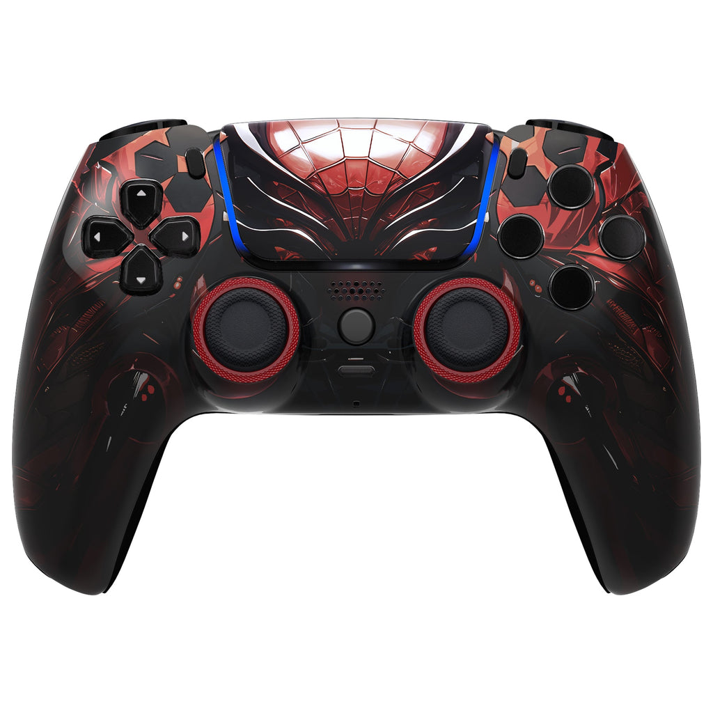 eXtremeRate LUNA Redesigned Replacement Front Shell with Touchpad Compatible with PS5 Controller BDM-010/020/030/040/050 - Spider Armor eXtremeRate