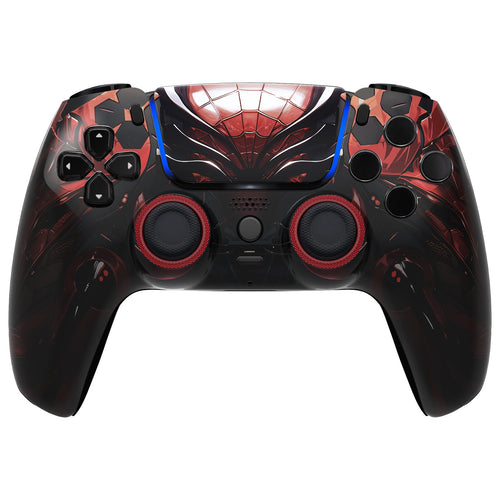 eXtremeRate LUNA Redesigned Replacement Front Shell with Touchpad Compatible with PS5 Controller BDM-010/020/030/040/050 - Spider Armor eXtremeRate