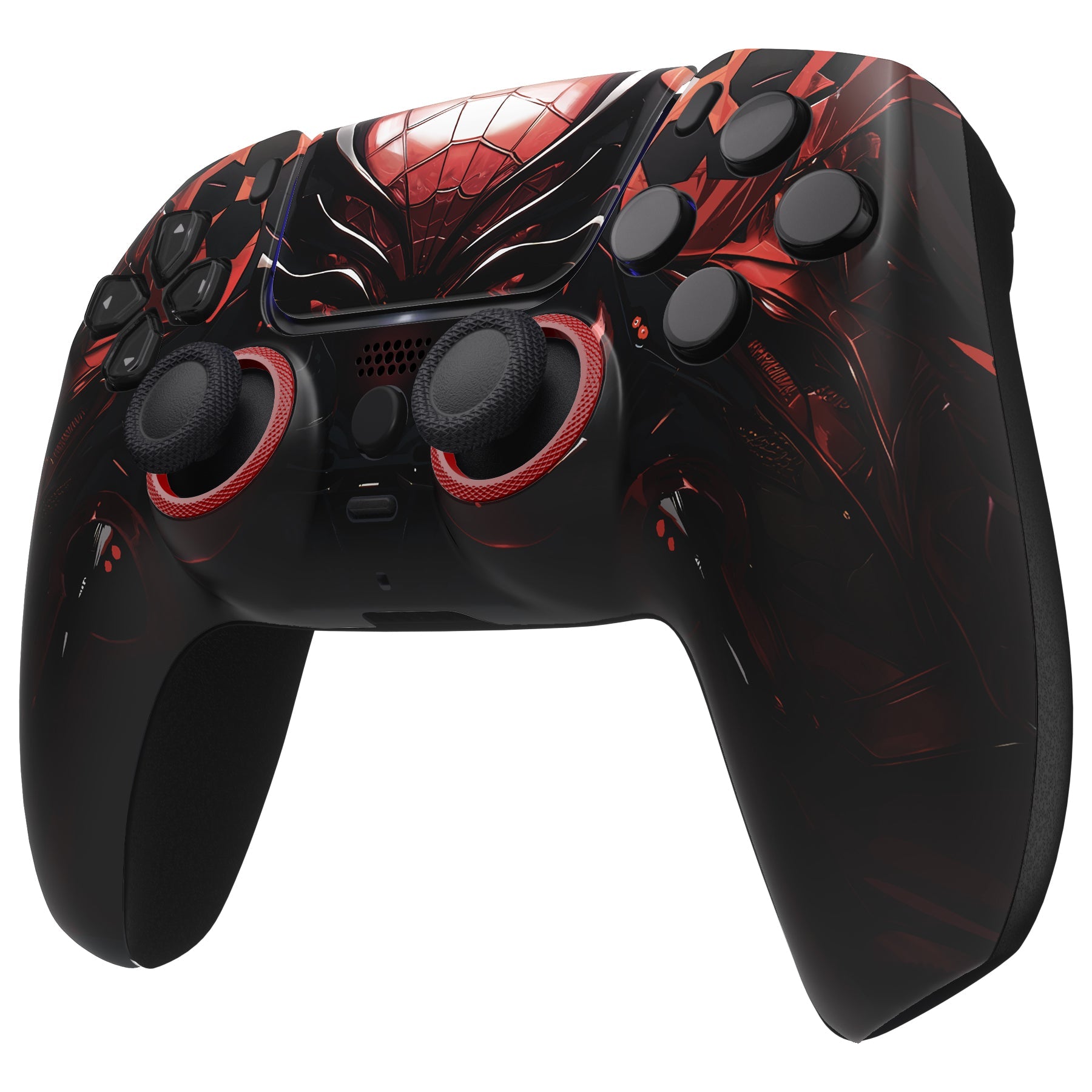 eXtremeRate LUNA Redesigned Replacement Front Shell with Touchpad Compatible with PS5 Controller BDM-010/020/030/040/050 - Spider Armor eXtremeRate
