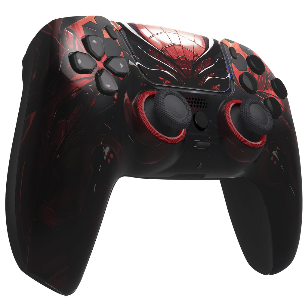 eXtremeRate LUNA Redesigned Replacement Front Shell with Touchpad Compatible with PS5 Controller BDM-010/020/030/040/050 - Spider Armor eXtremeRate