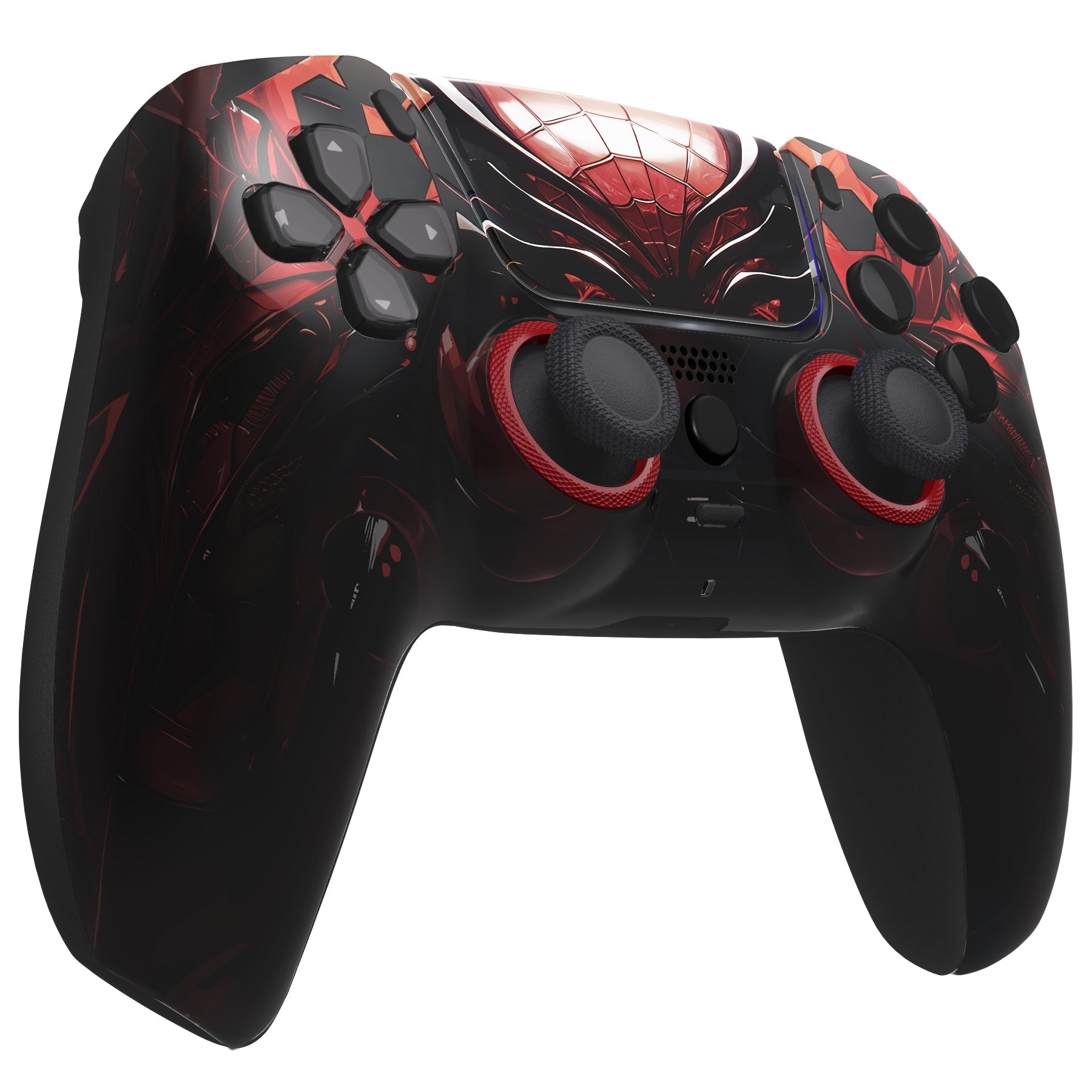 eXtremeRate LUNA Redesigned Replacement Front Shell with Touchpad Compatible with PS5 Controller BDM-010/020/030/040/050 - Spider Armor eXtremeRate