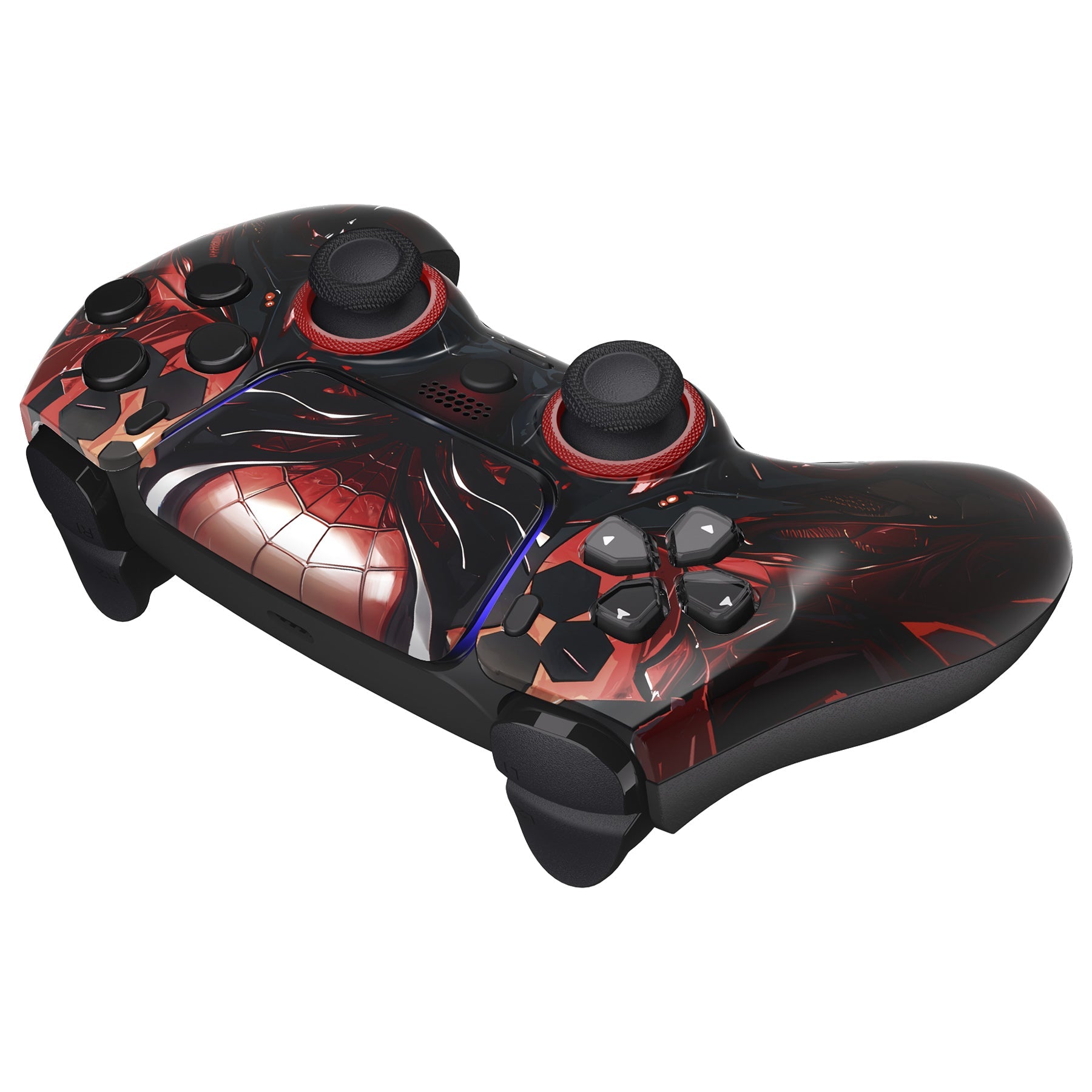 eXtremeRate LUNA Redesigned Replacement Front Shell with Touchpad Compatible with PS5 Controller BDM-010/020/030/040/050 - Spider Armor eXtremeRate