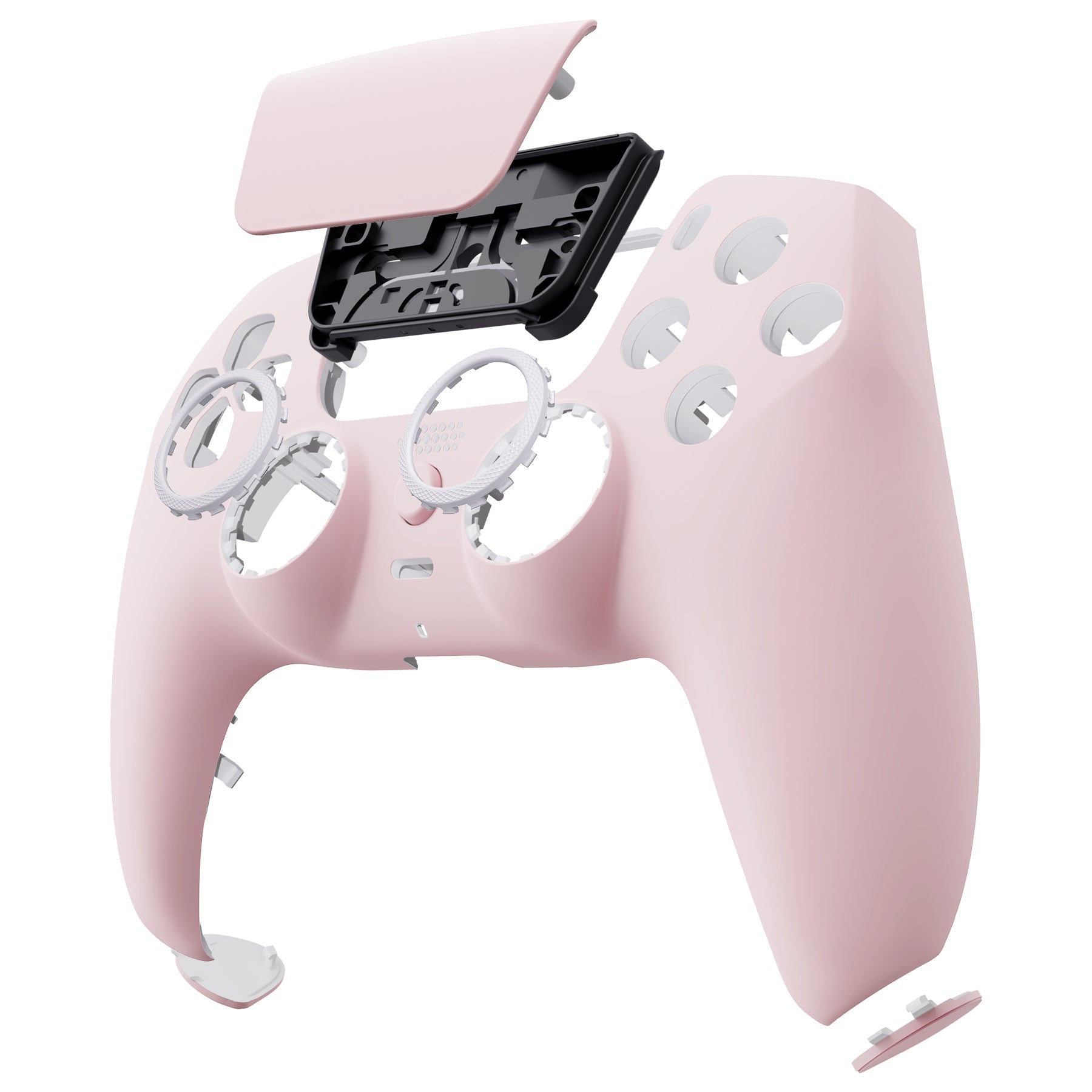 eXtremeRate LUNA Redesigned Replacement Front Shell with Touchpad Compatible with PS5 Controller BDM-010/020/030/040/050 - Cherry Blossoms Pink eXtremeRate